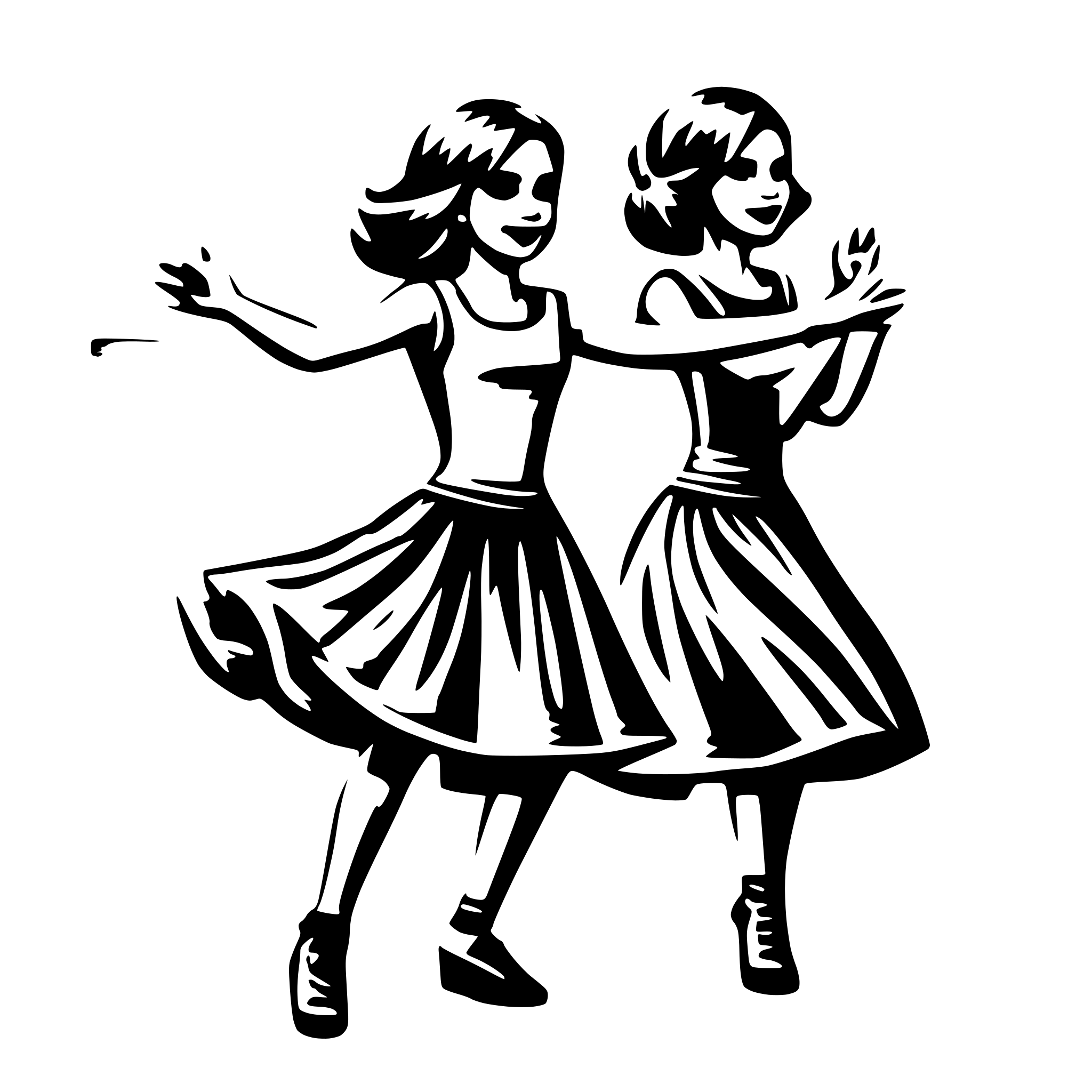 AI-generated SVG of 'Girls dance'