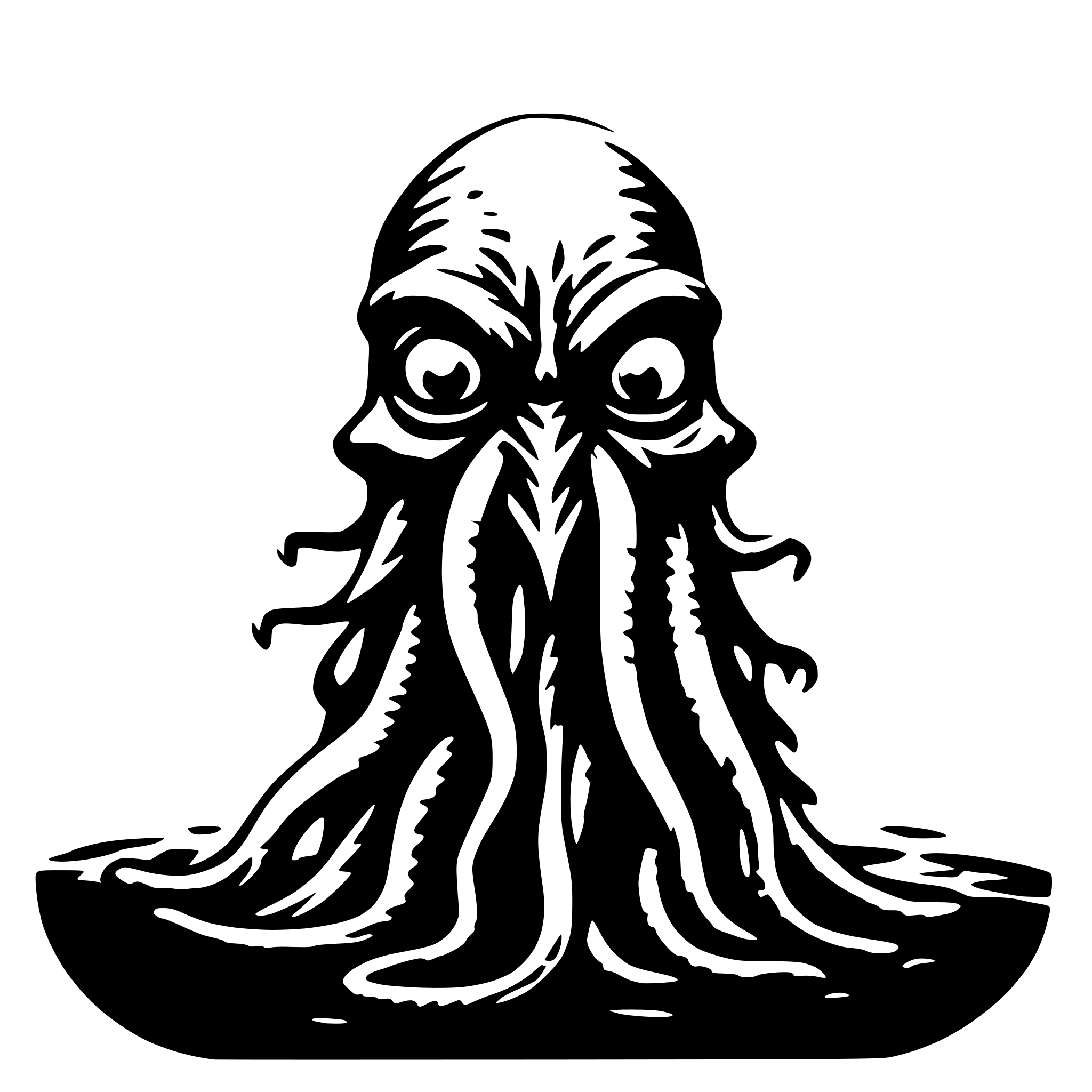 AI-generated SVG of 'cthulhu angry'