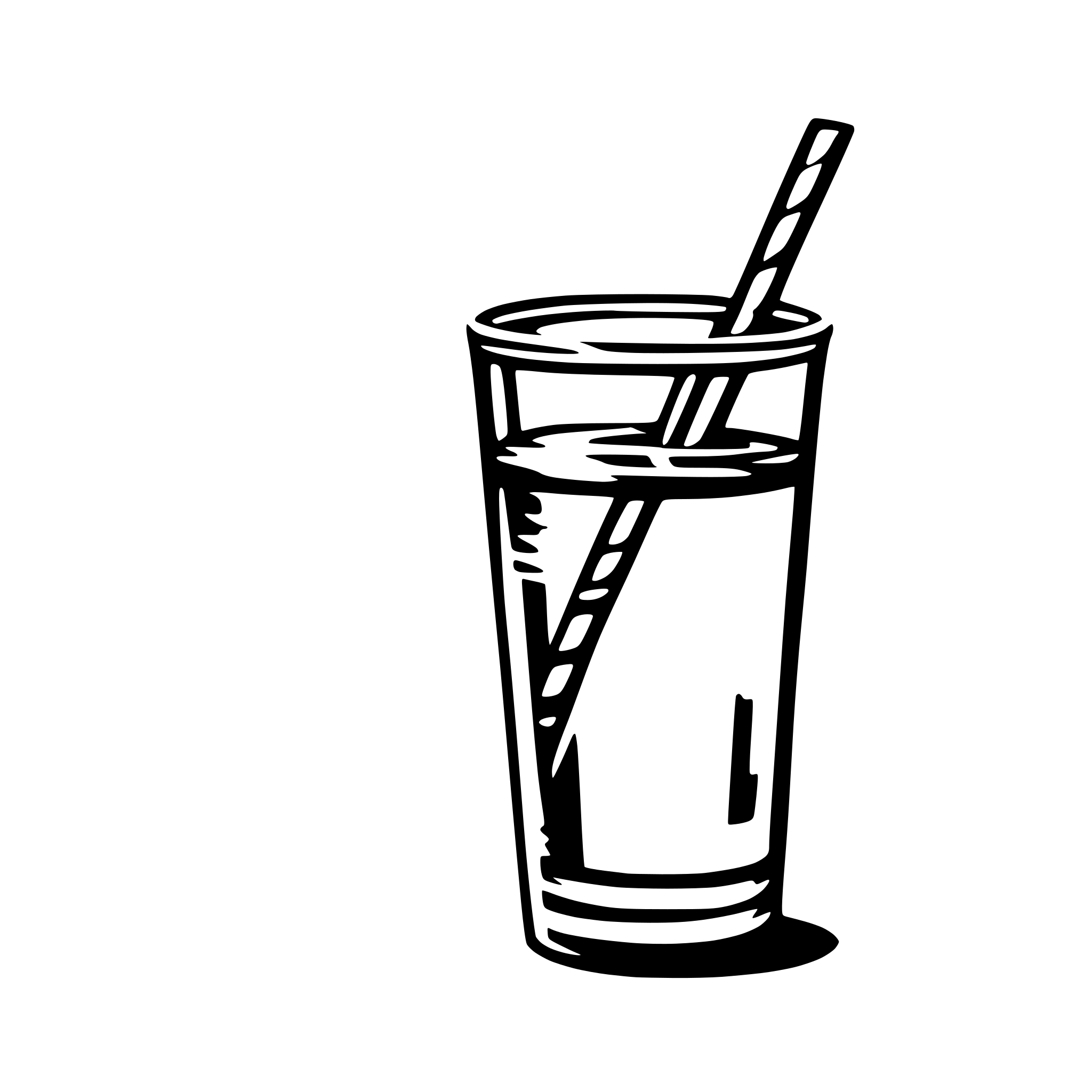 AI-generated SVG of a a glass of water with a straw