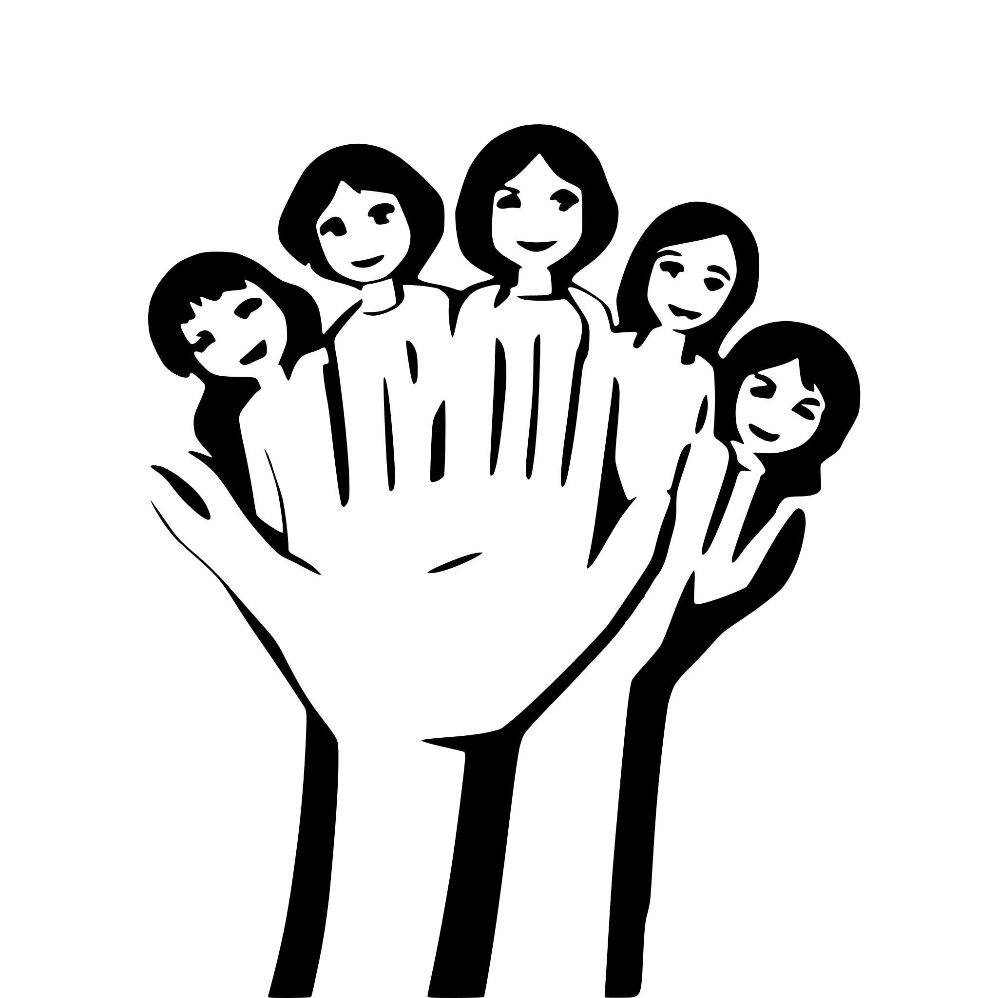 AI-generated SVG of a 12 Children holdng hands