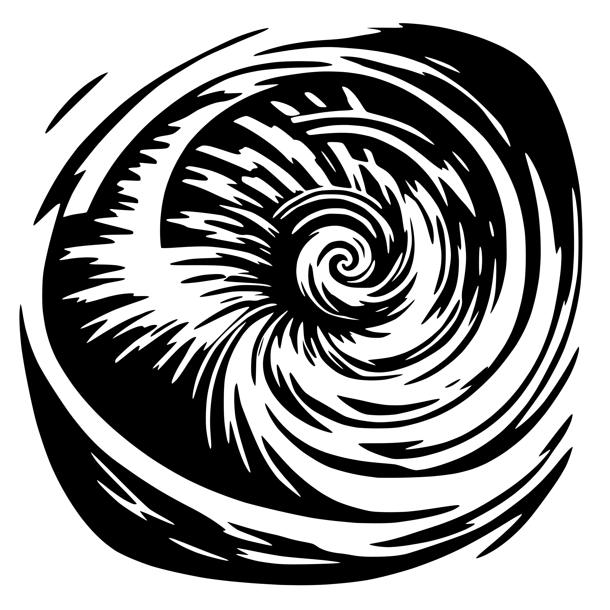 AI-generated SVG of 'Dynamical Systems vortex'