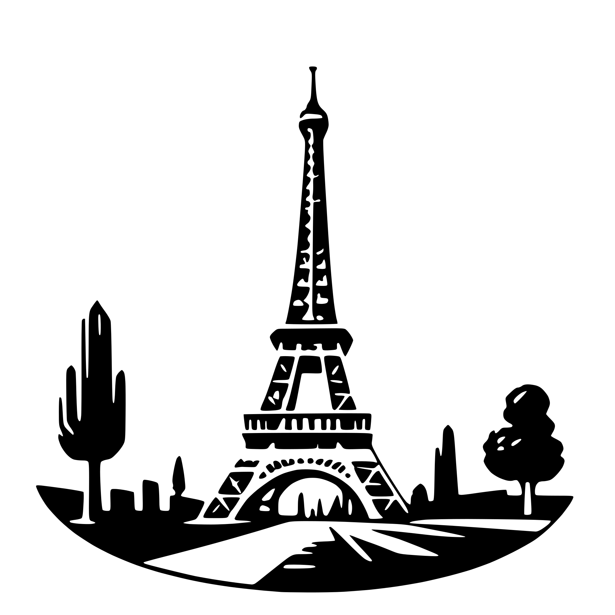 AI-generated SVG of a eiffel tower