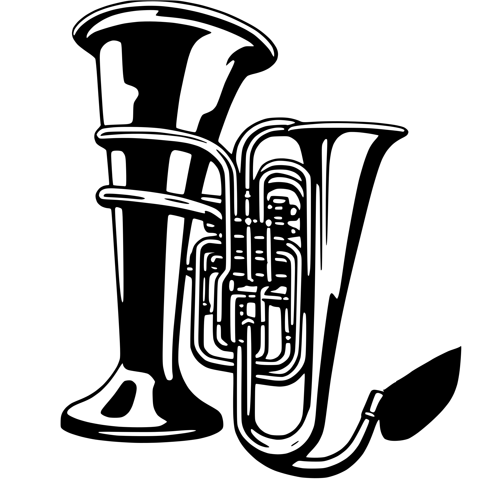 AI-generated SVG of a euphonium