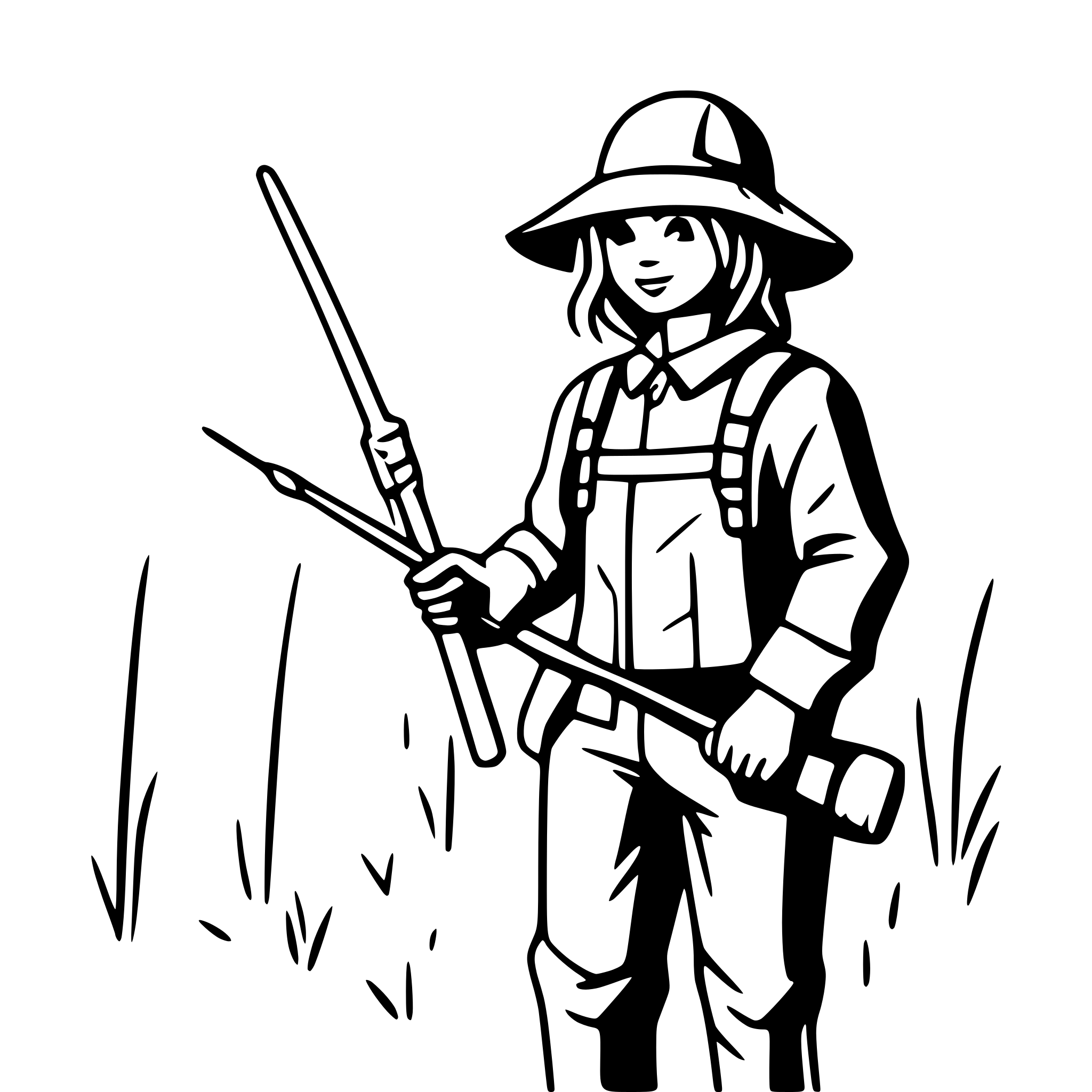 AI-generated SVG of a Hunting, fishing, agriculture based, southern