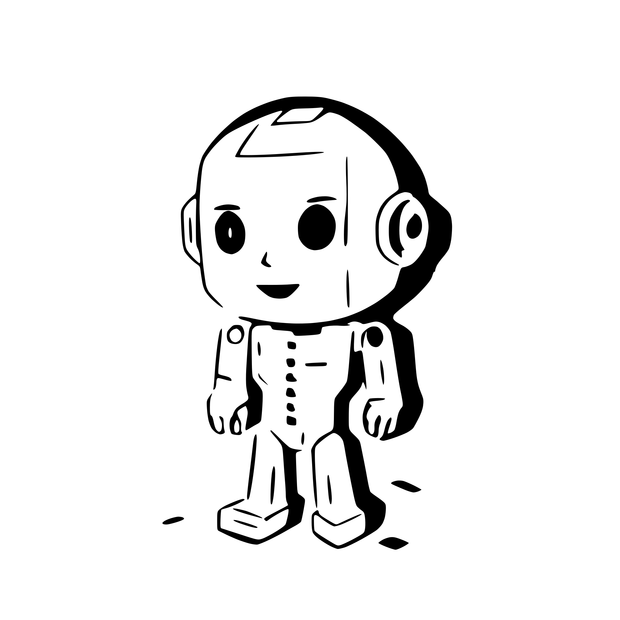 AI-generated SVG of a Thinking AI Grid Robot