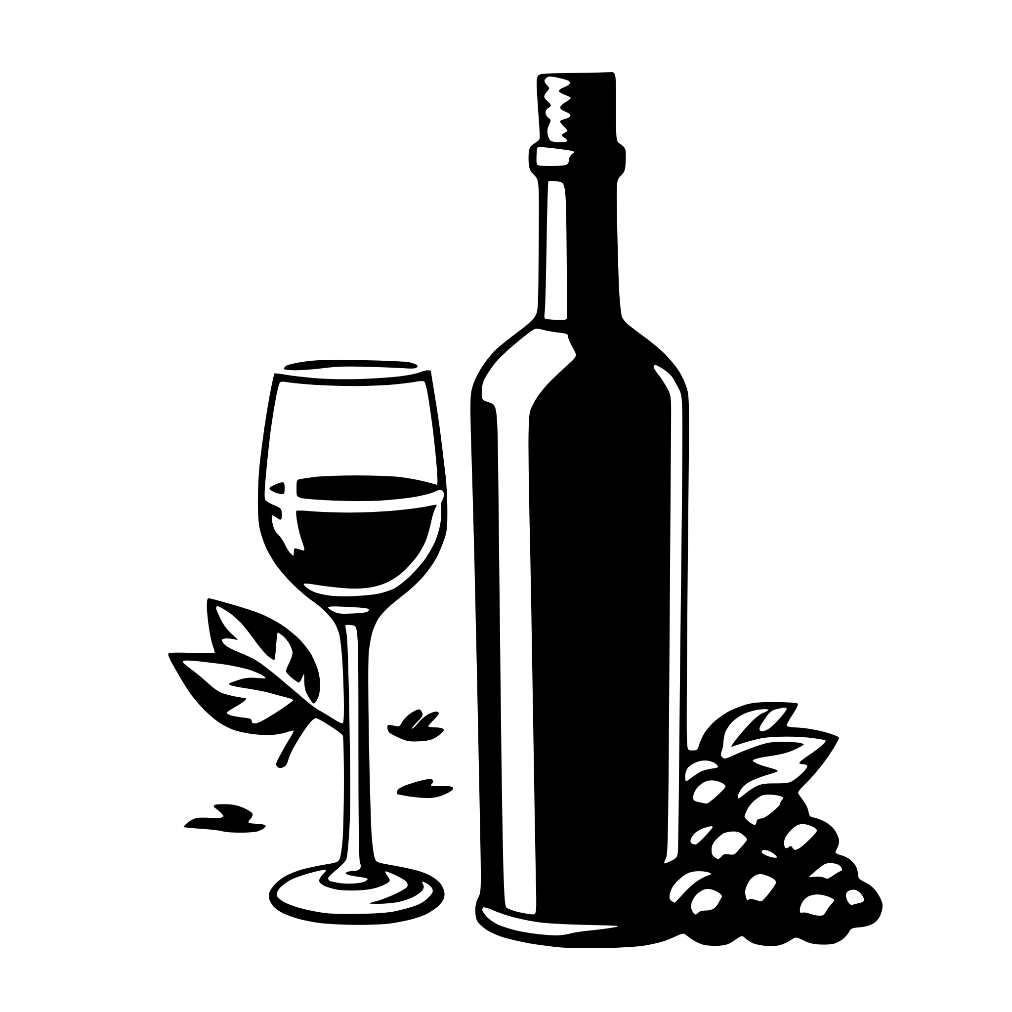 AI-generated SVG of a wine bottle