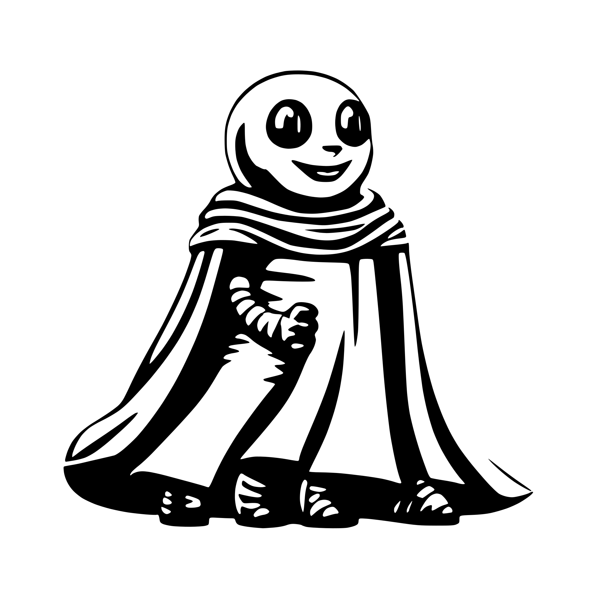 AI-generated SVG of a caterpillar with cape in superhero pose