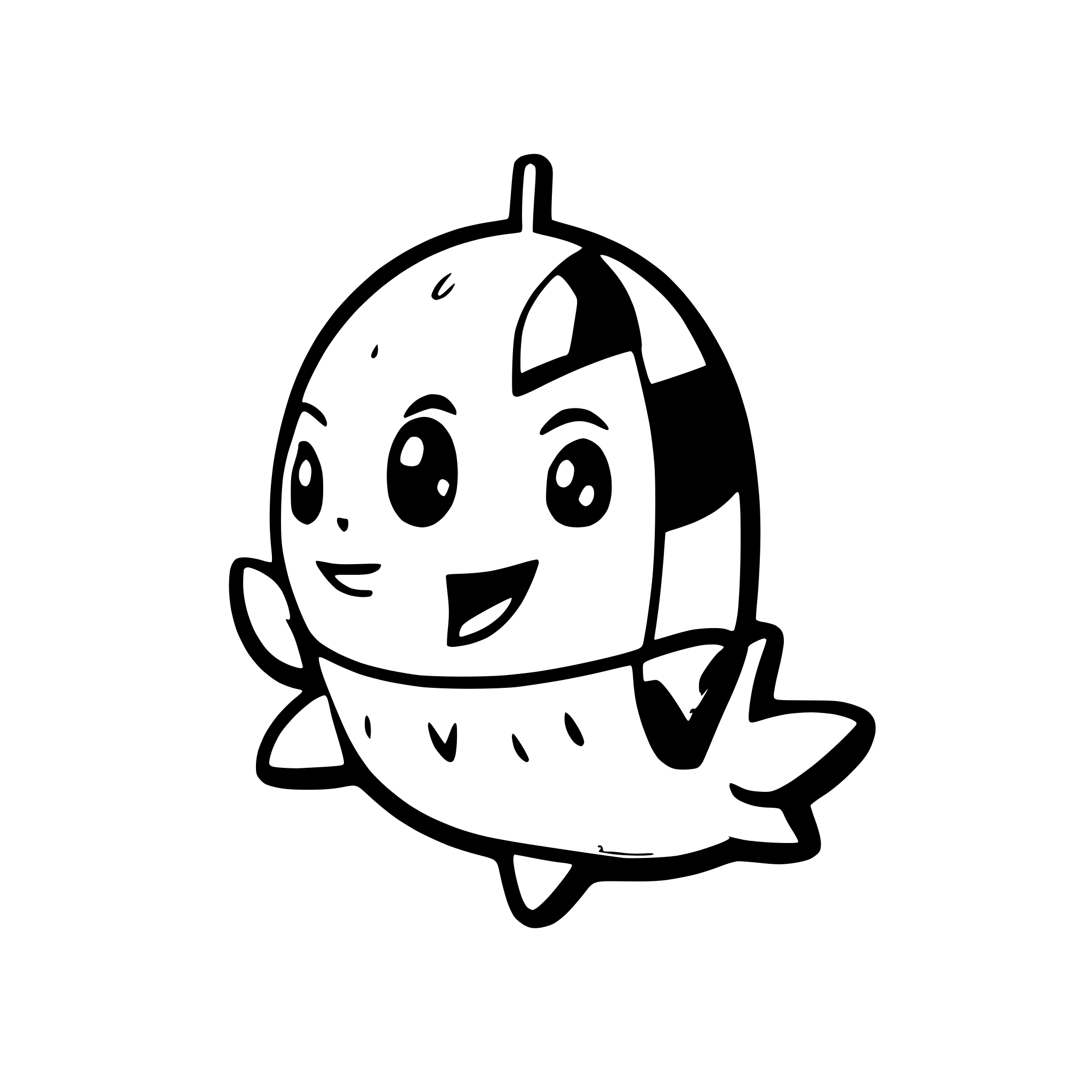 AI-generated SVG of a narwal