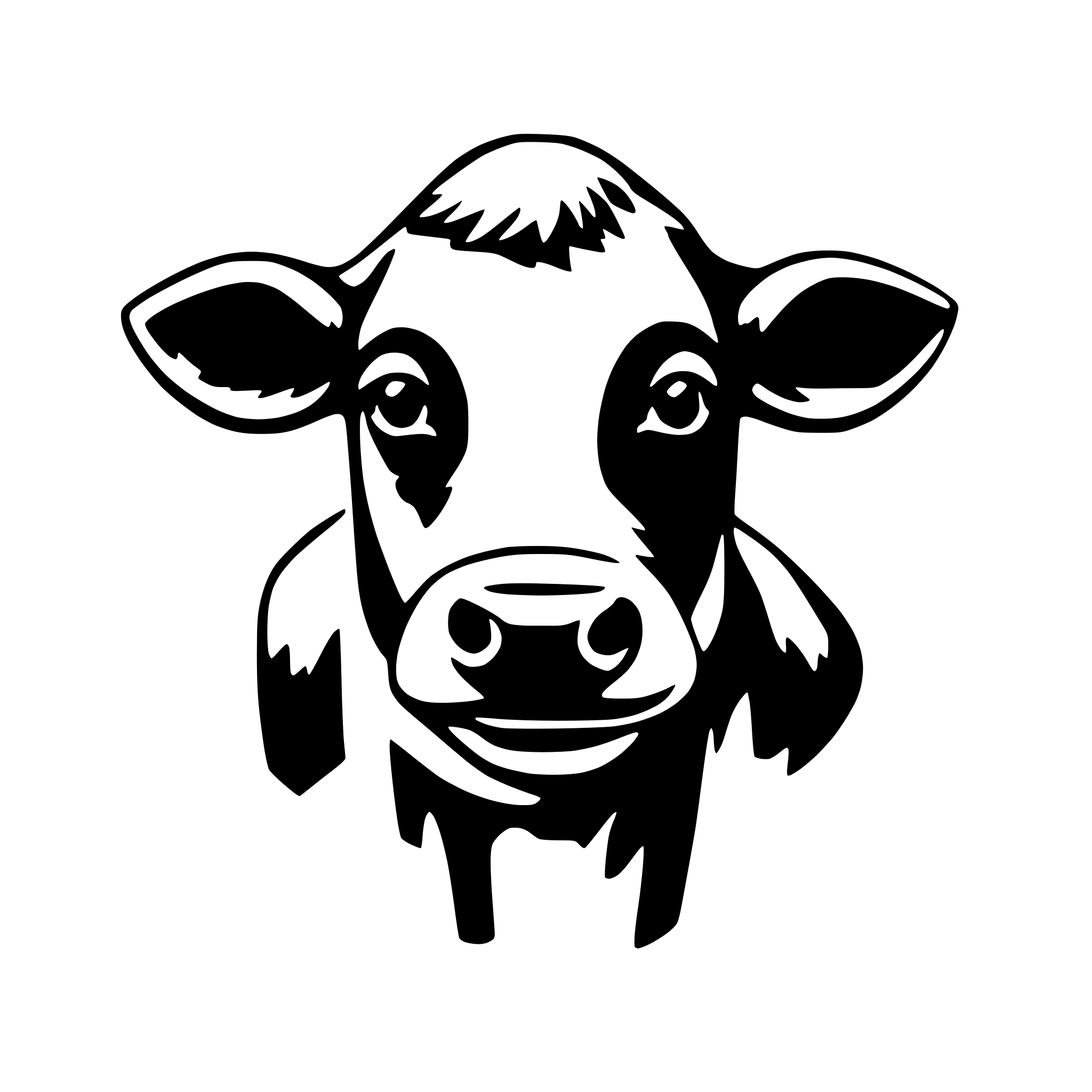 AI-generated SVG of a a simple cow