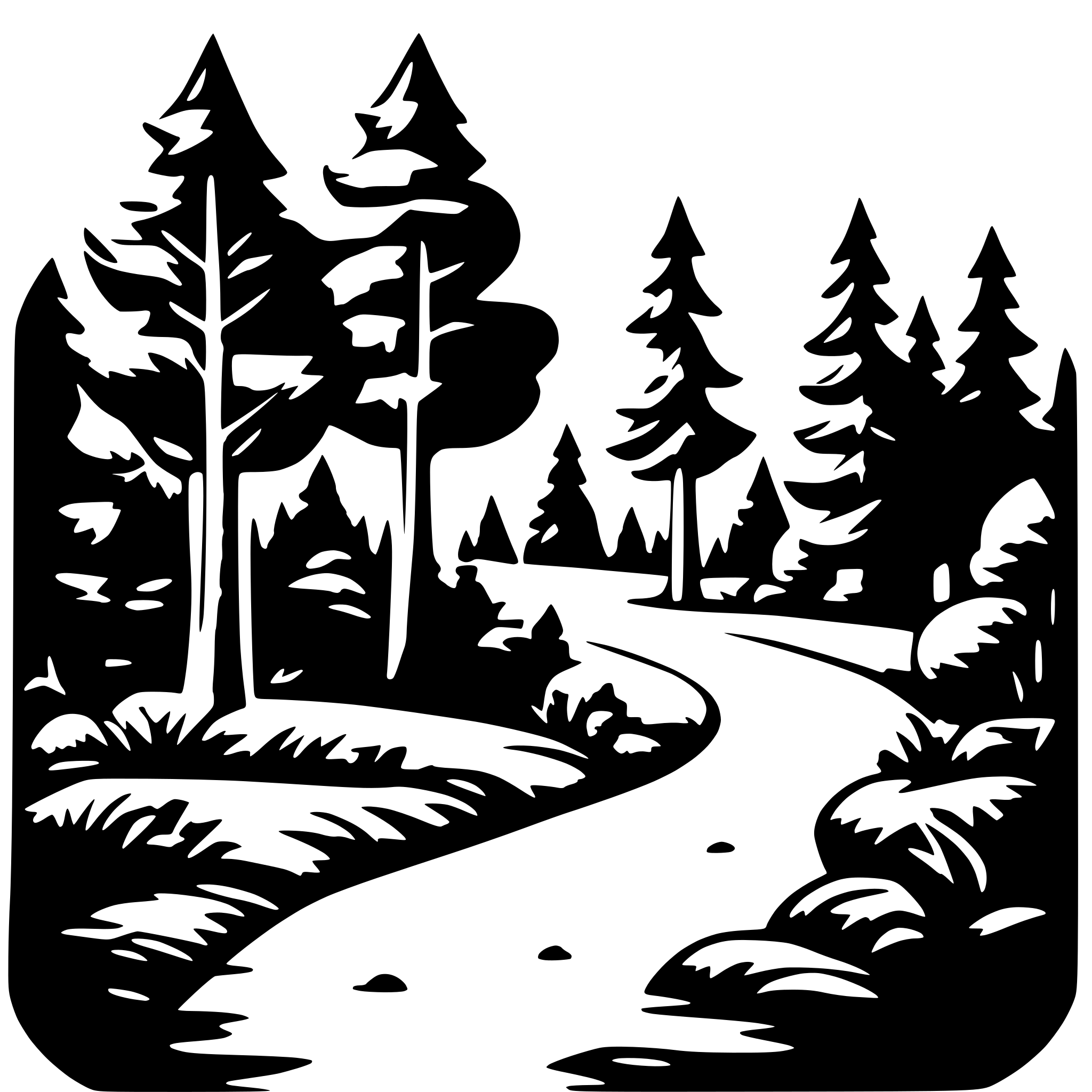 AI-generated SVG of 'forest scene'