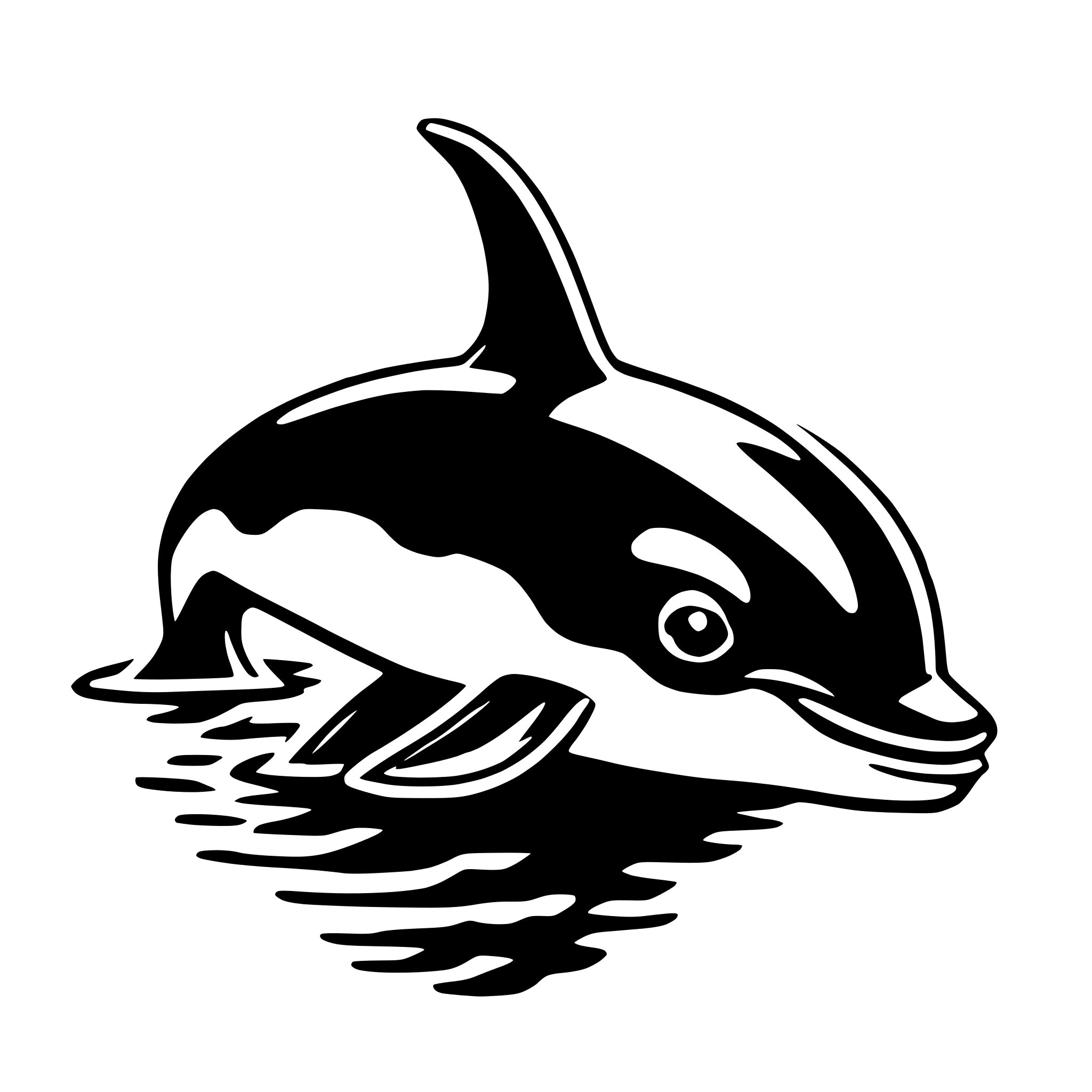 AI-generated SVG of 'orca'