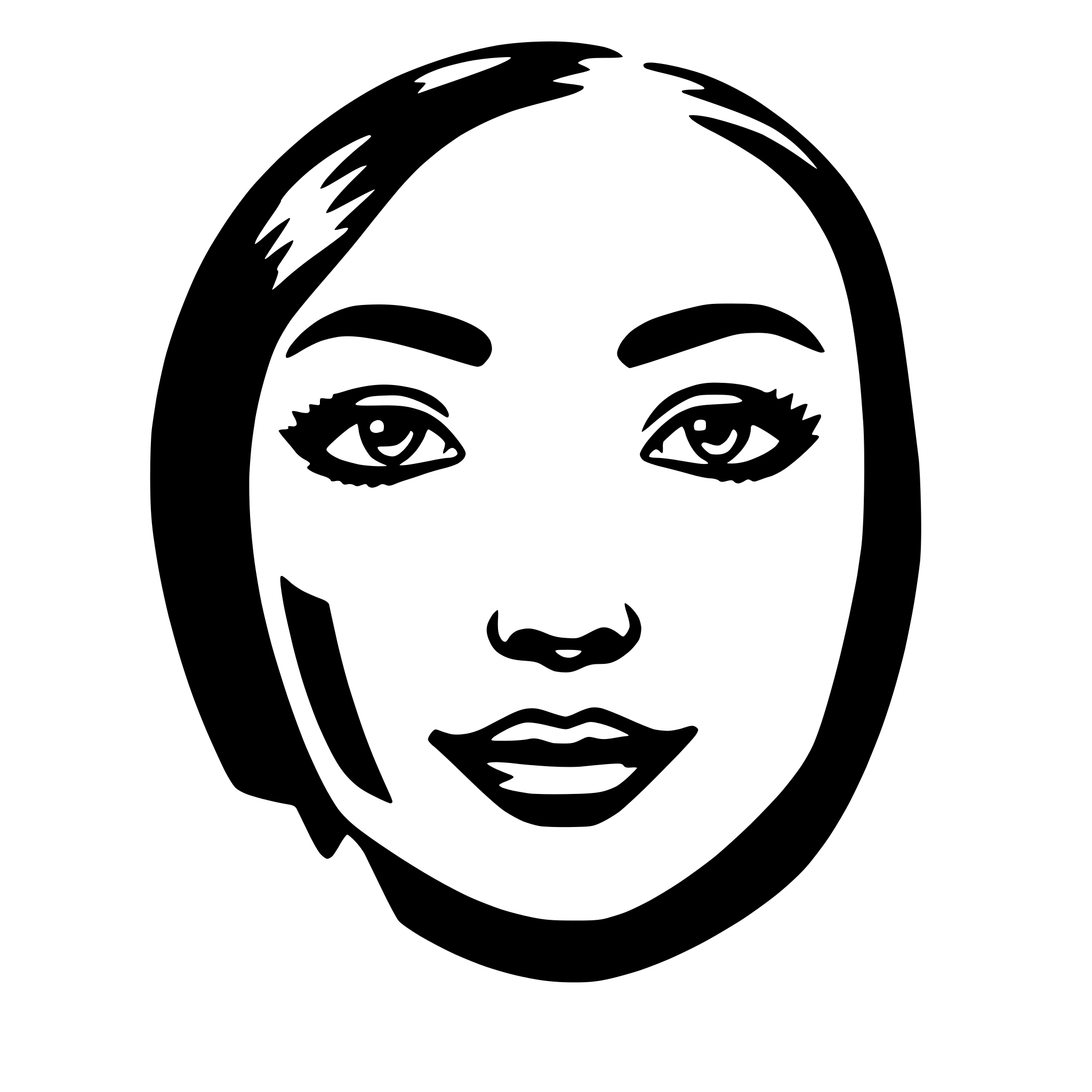 AI-generated SVG of a facial mask