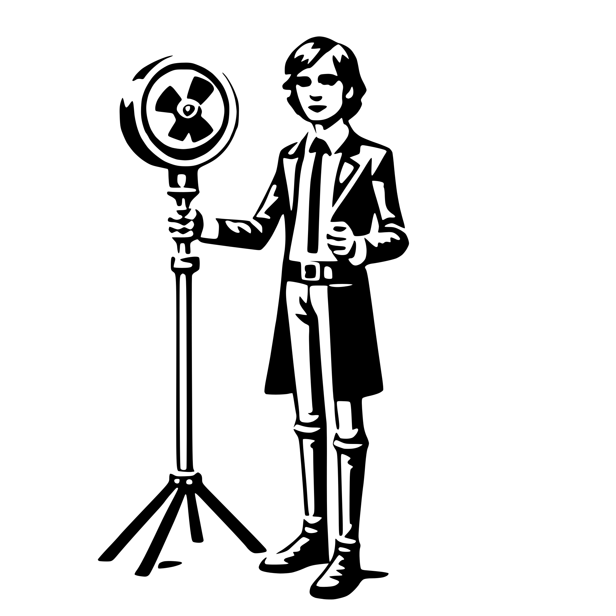 AI-generated SVG of a film director
