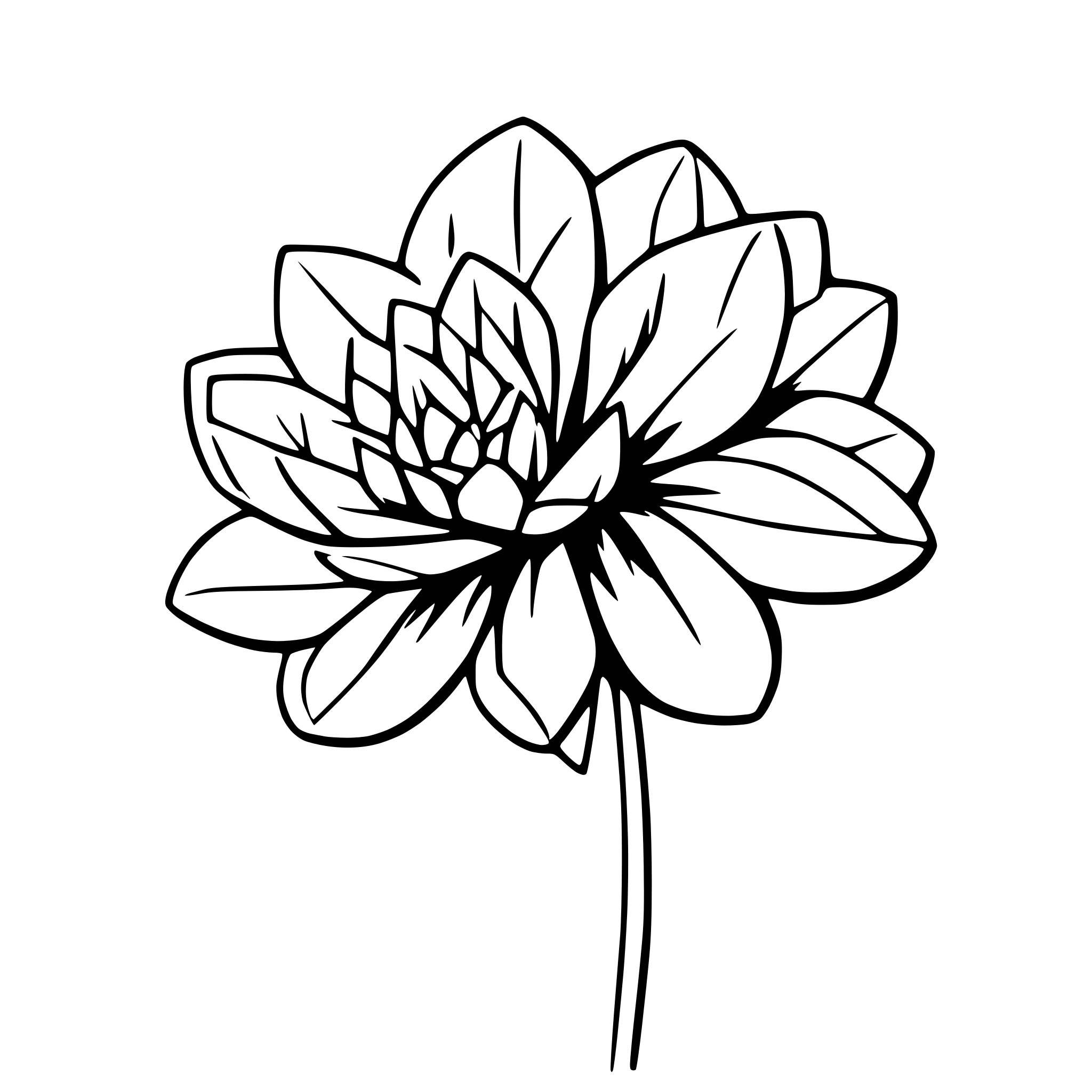 AI-generated SVG of 'Dahlia flower'