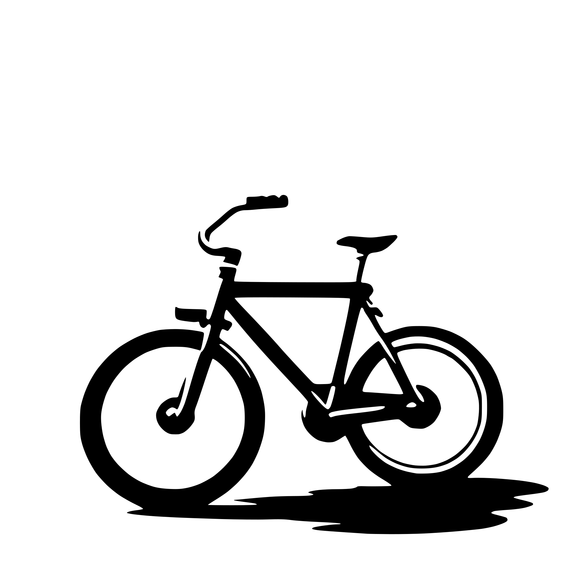 AI-generated SVG of a a bicycle silhouette vector with a white background