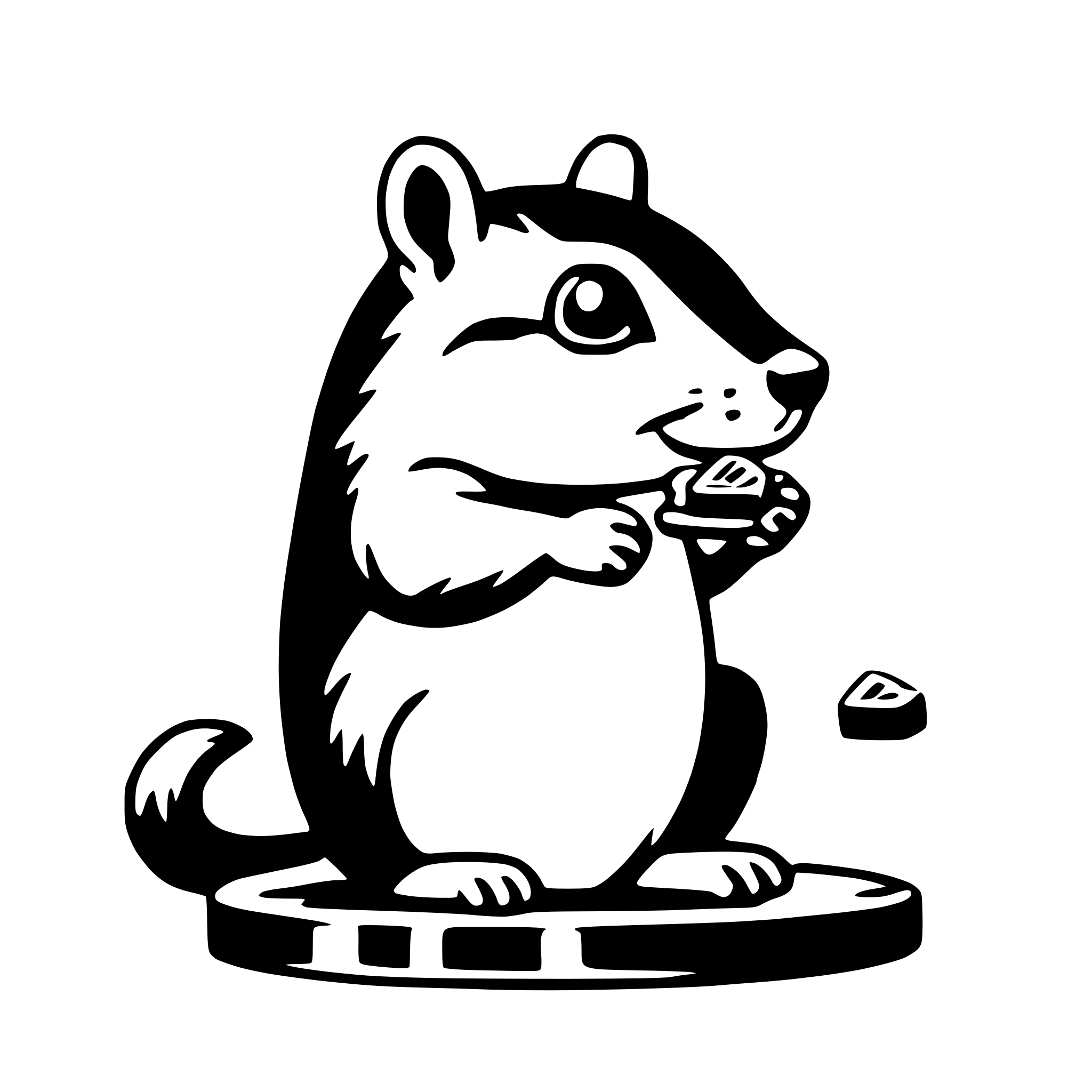 AI-generated SVG of a chipmunk with chocolate