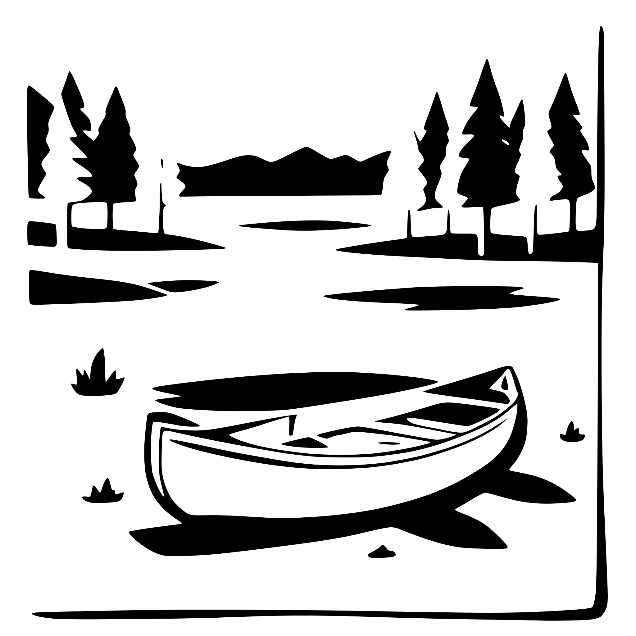 AI-generated SVG of 'canoe on a peaceful lake'