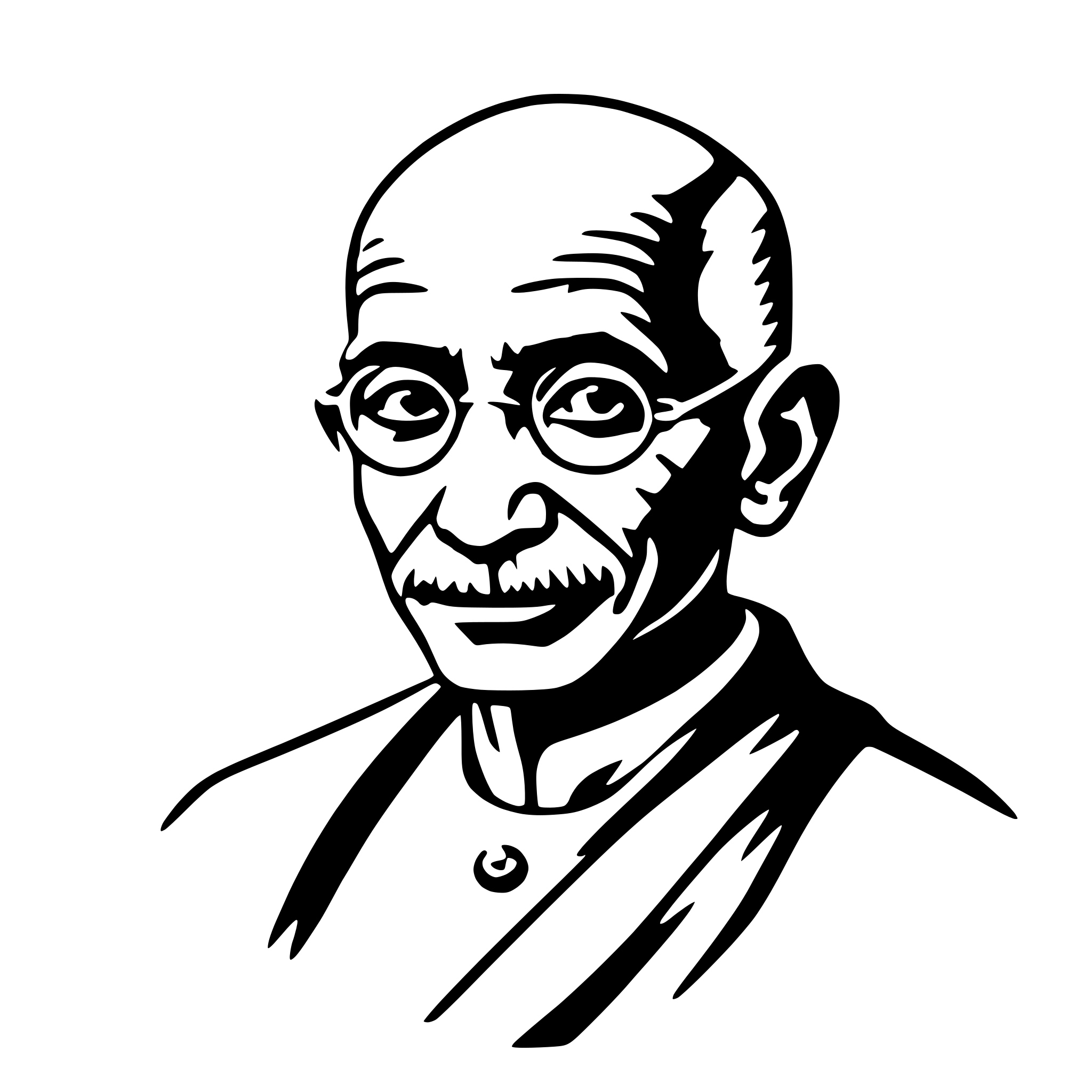 AI-generated SVG of 'mahatma gandhi'