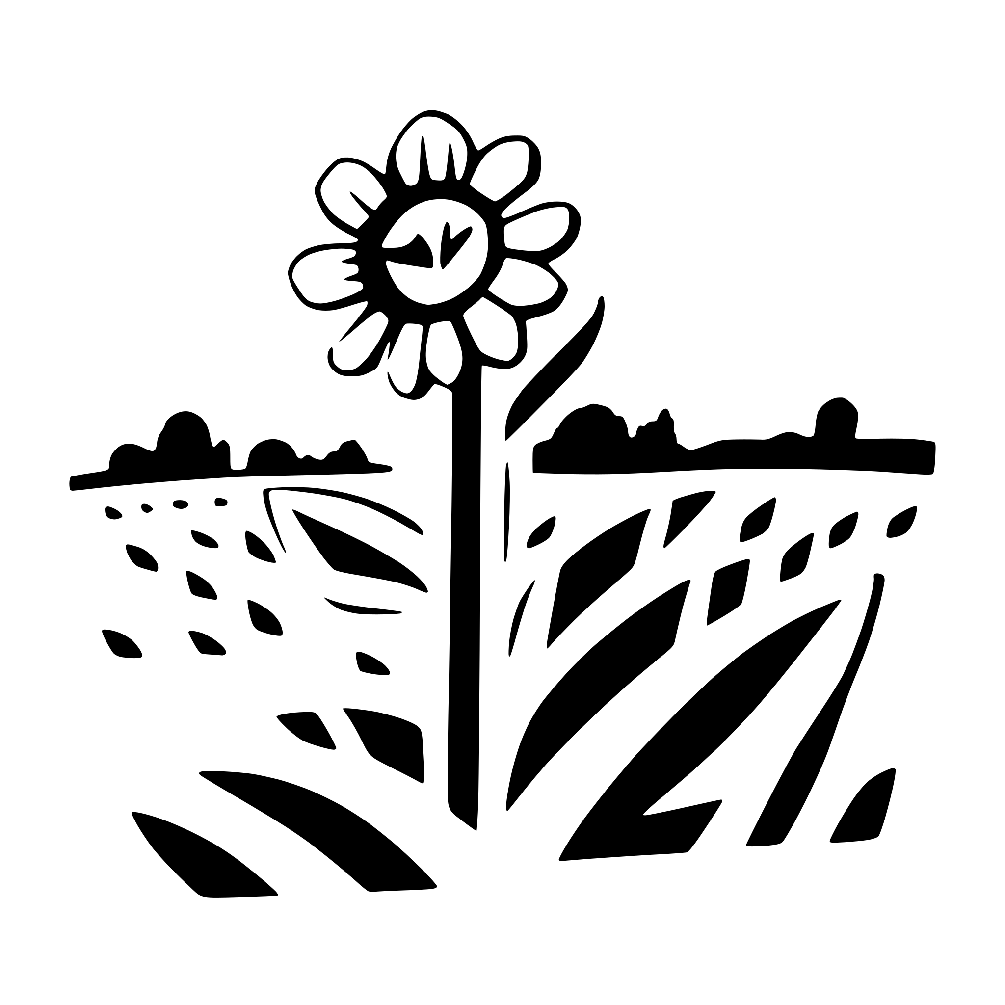 AI-generated SVG of a sunflower field under blue sky