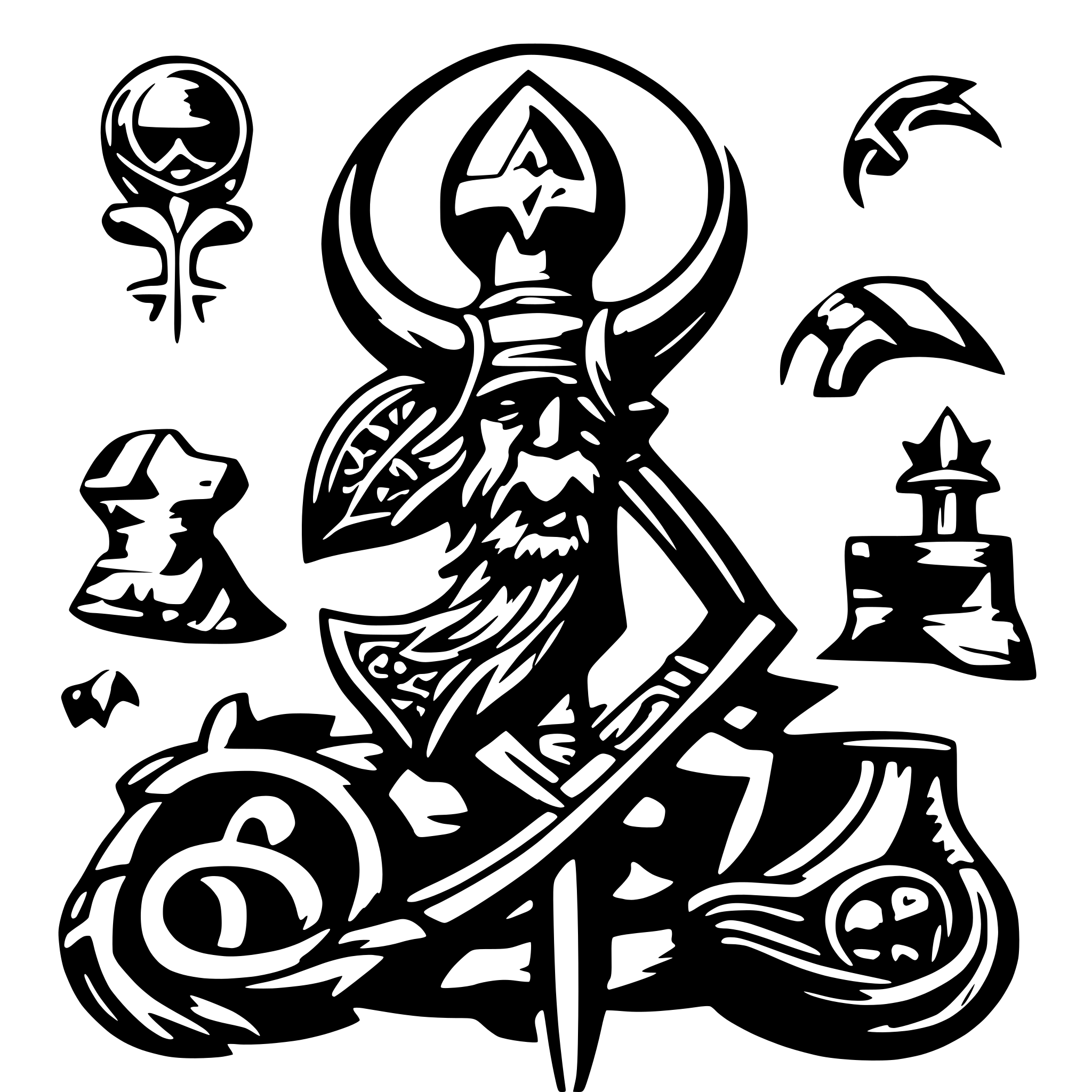 AI-generated SVG of a viking symbols