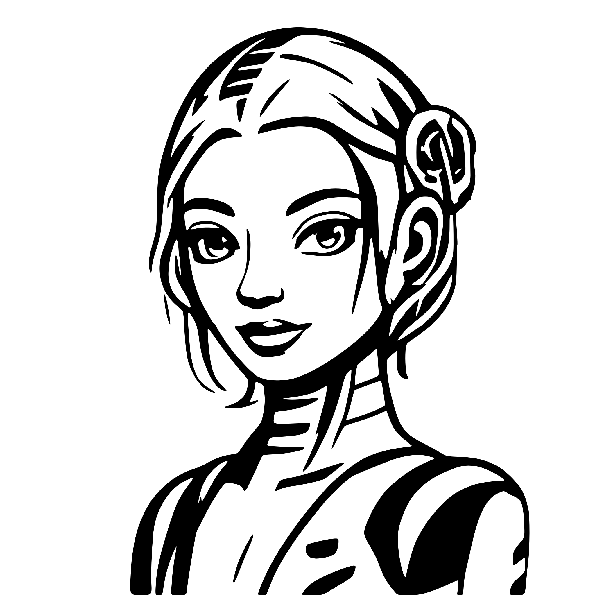 AI-generated SVG of a AI female Robot