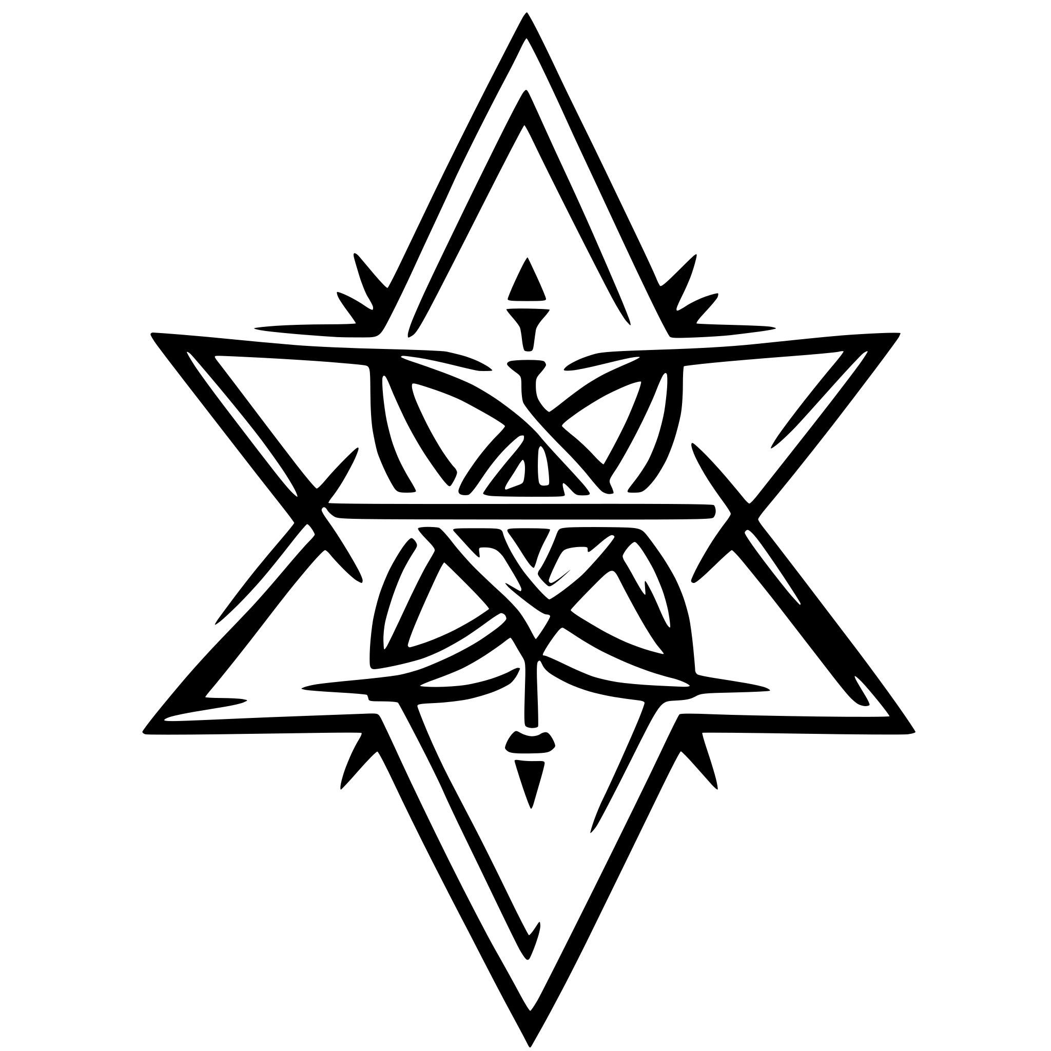 AI-generated SVG of a logo with sharp lines and sacred geometry