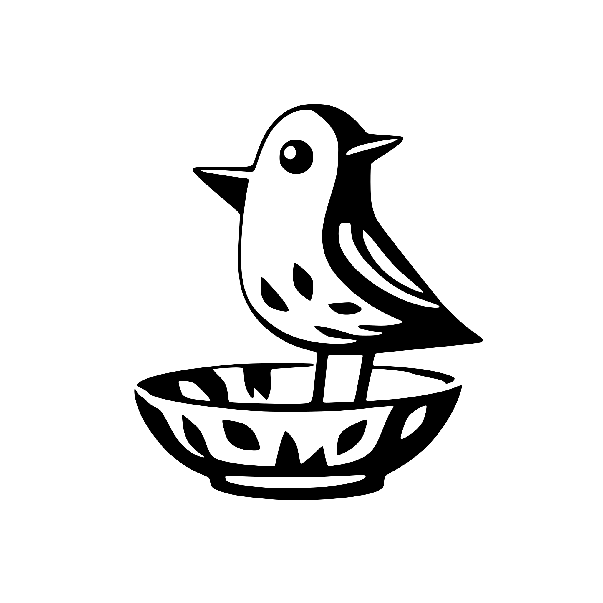 AI-generated SVG of a Bird in "Iittala birds by Toikka" style