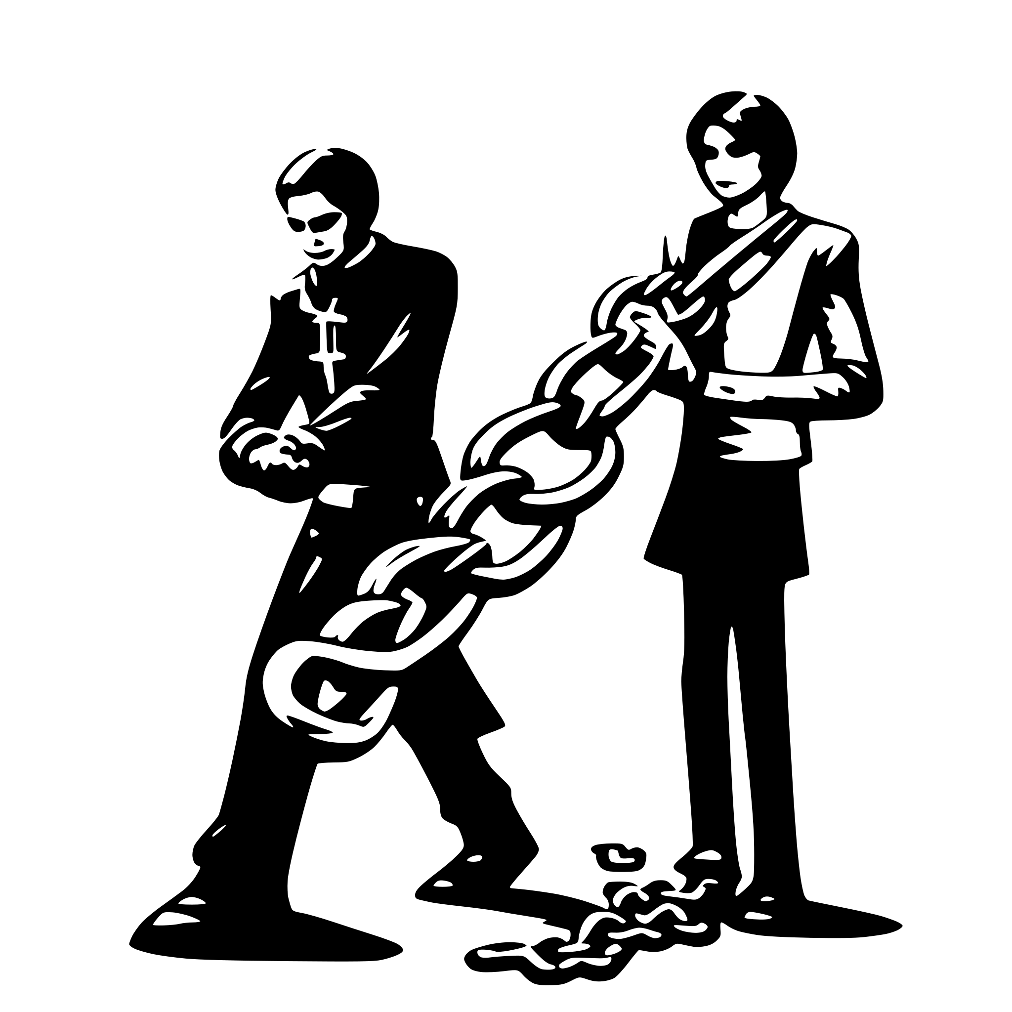 AI-generated SVG of a breaking chains