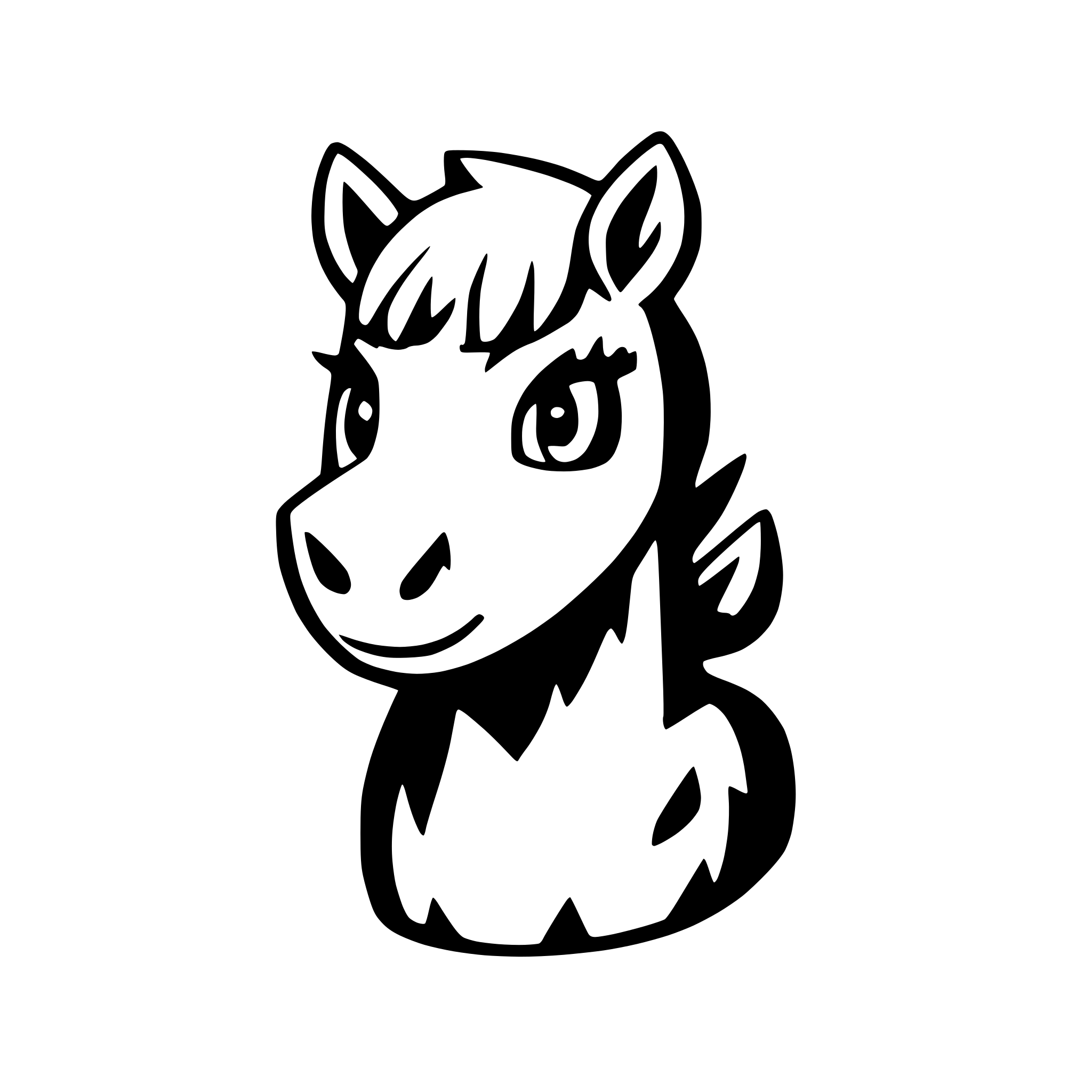 AI-generated SVG of a horse