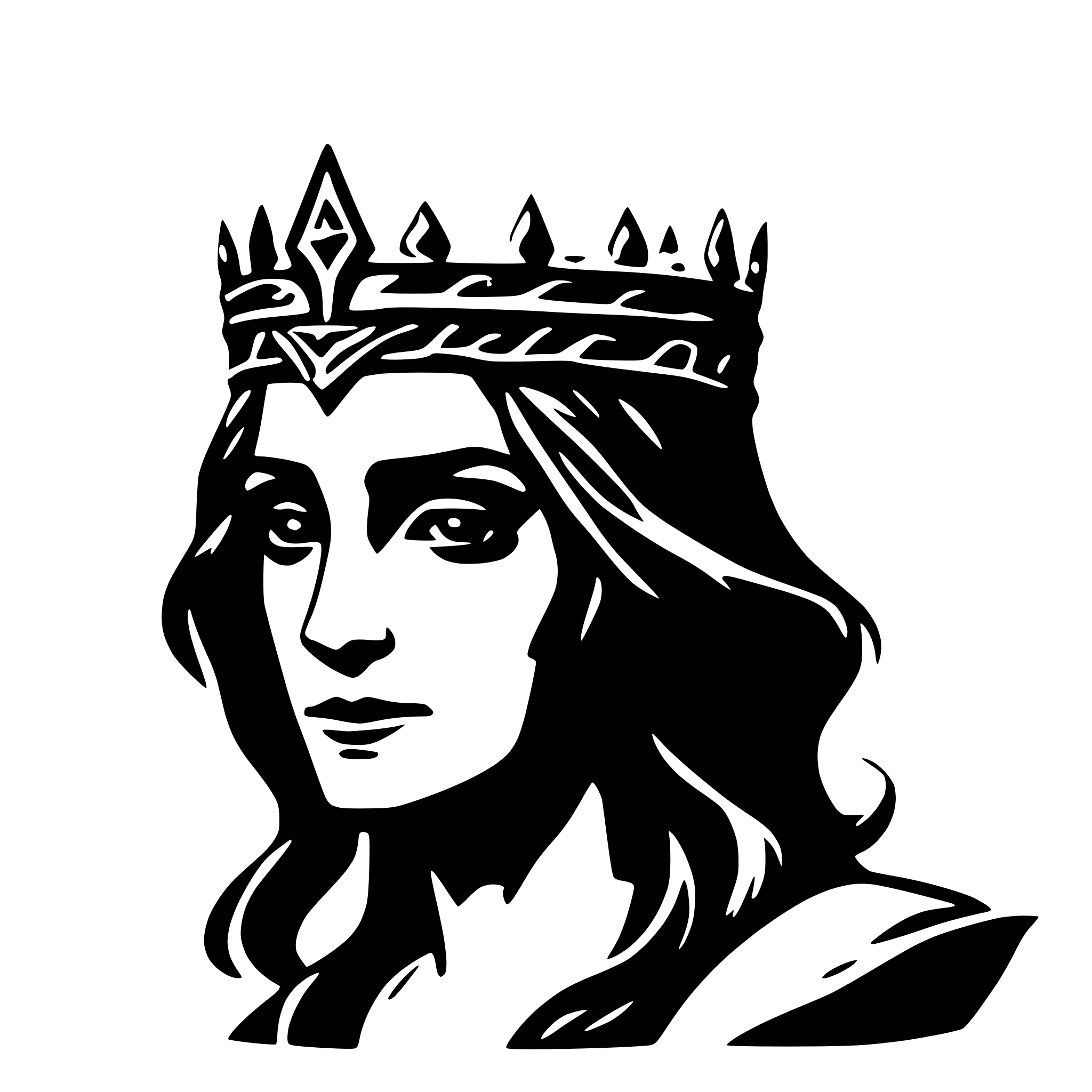 AI-generated SVG of a elvish styled crown