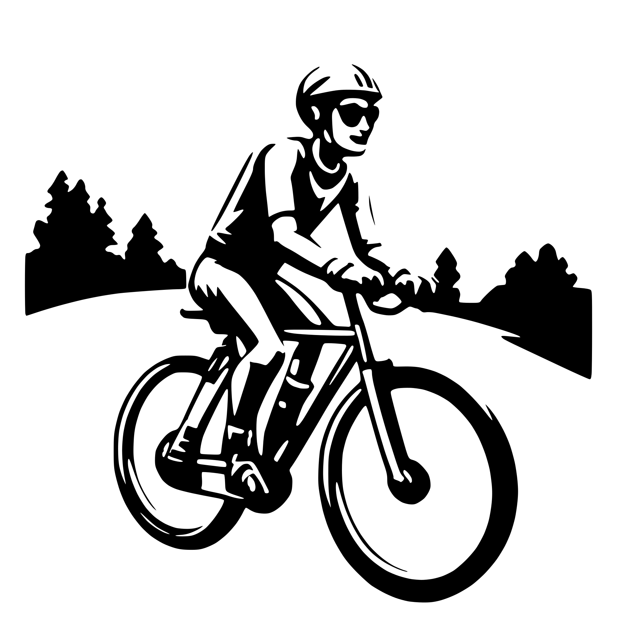 AI-generated SVG of 'cycling'