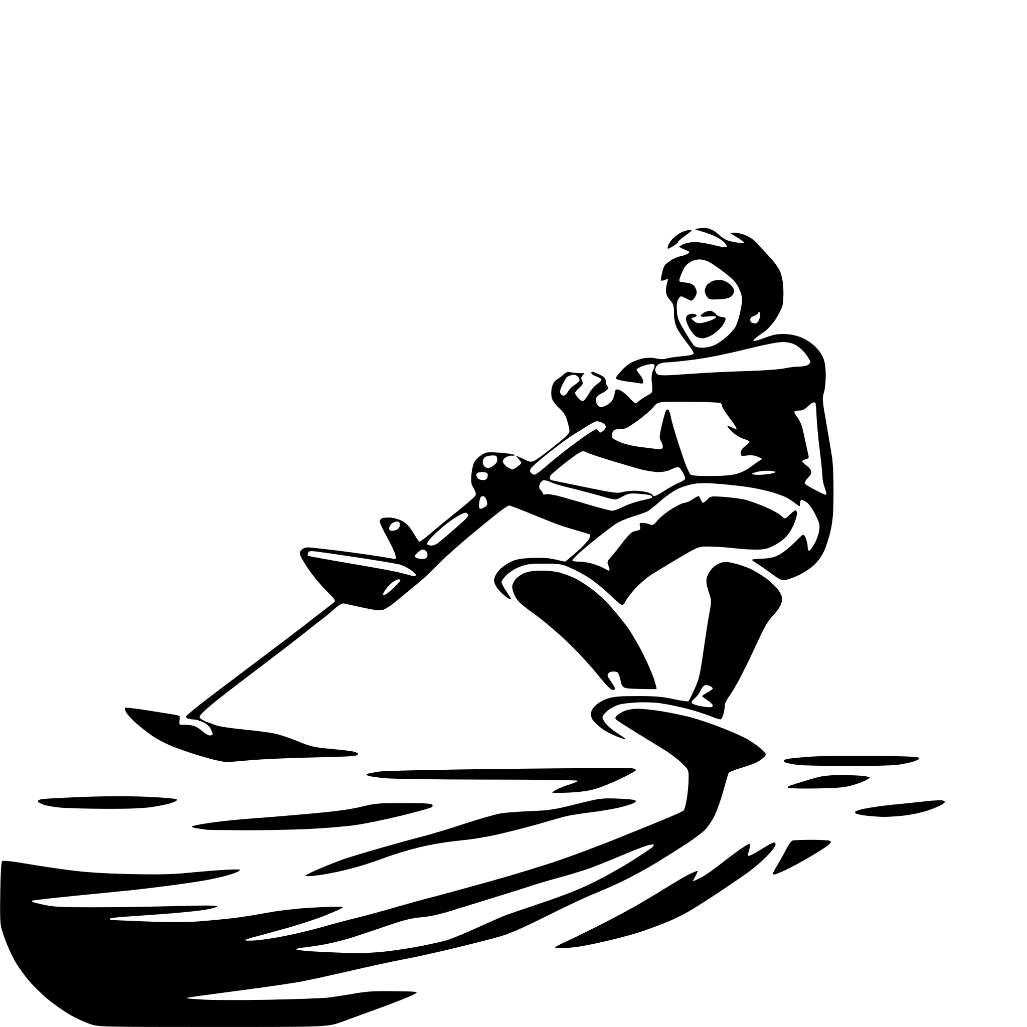 AI-generated SVG of 'Kitesurfing'