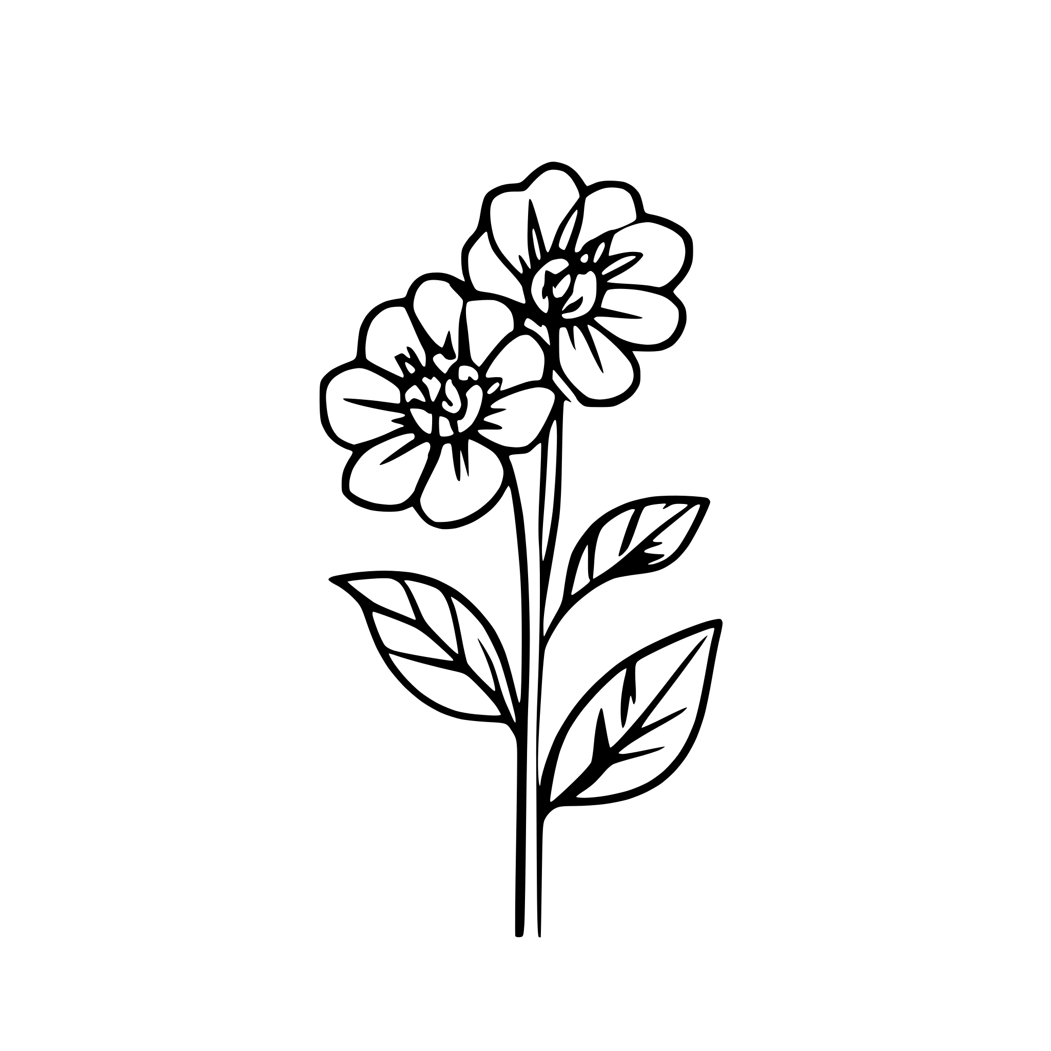 AI-generated SVG of a wild flower