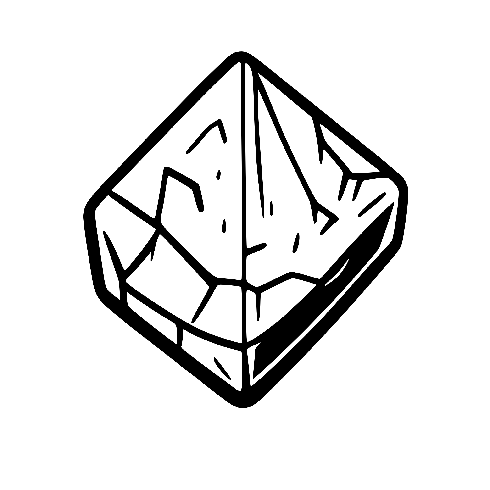 AI-generated SVG of a bronze ore in a shape of small square shard, clean patterns, no mess, small holes within the shard