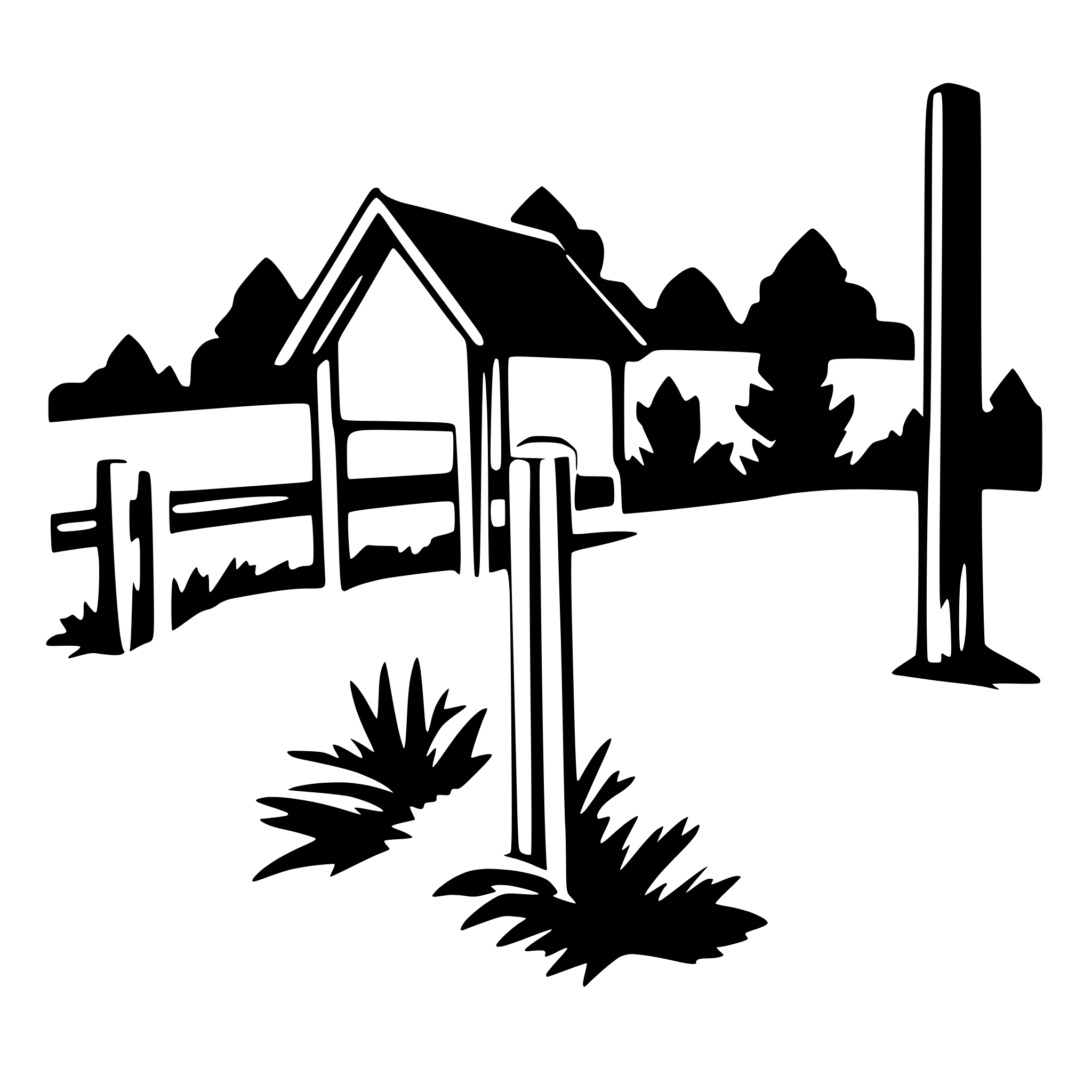 AI-generated SVG of a post-frame