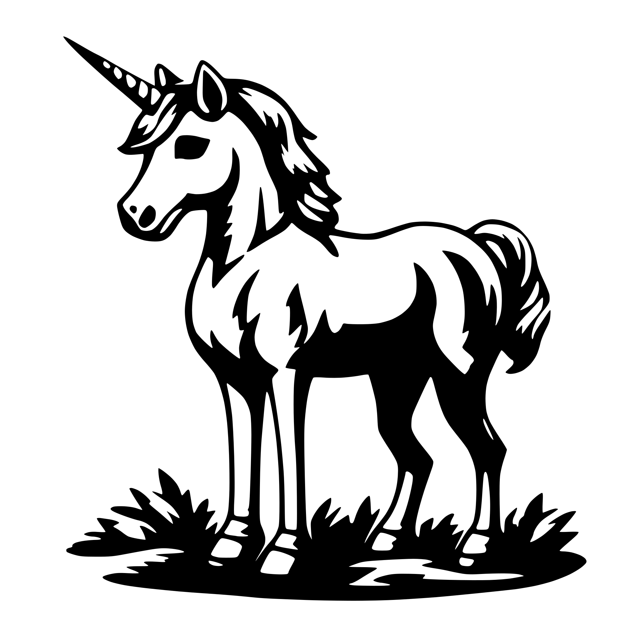 AI-generated SVG of a unicorn