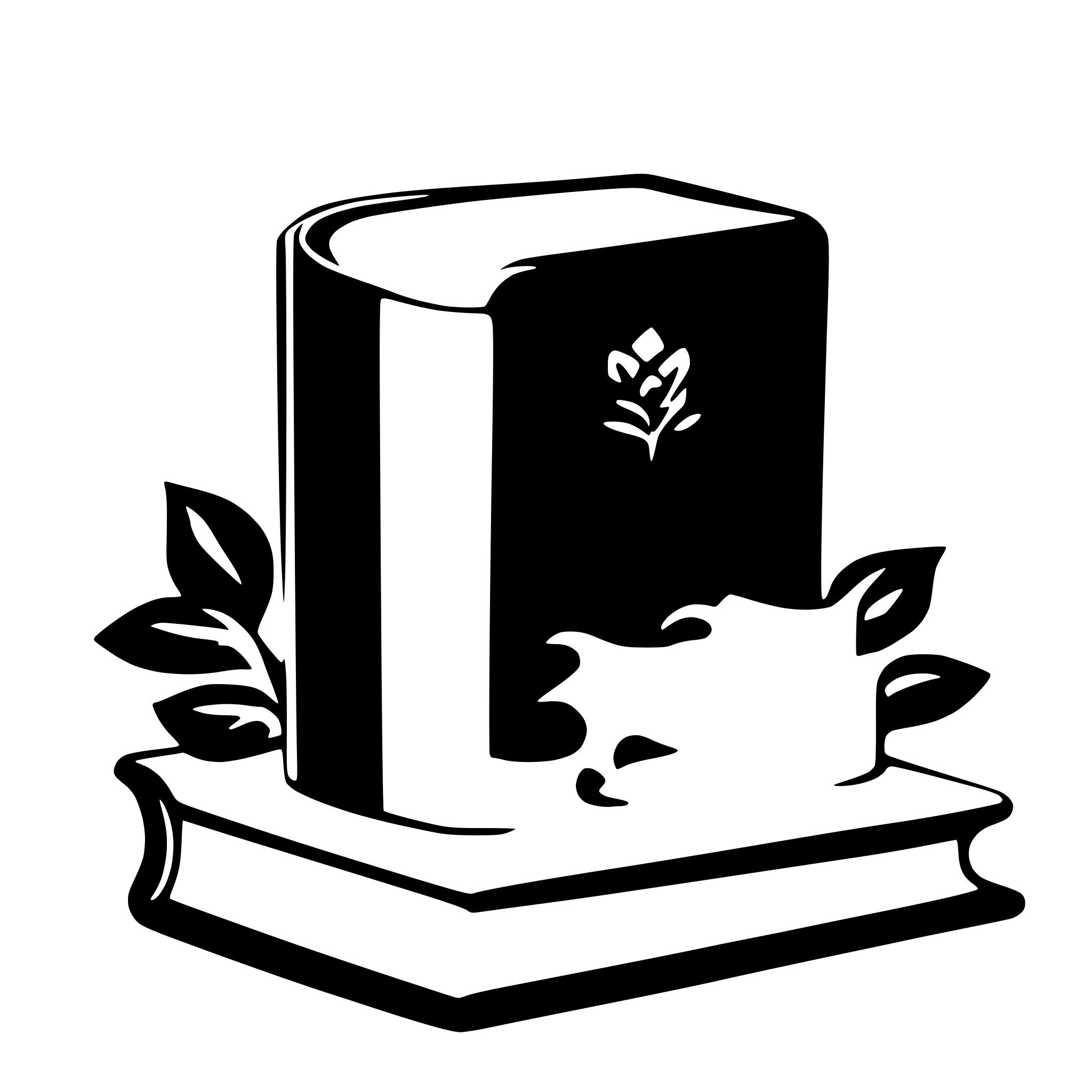 AI-generated SVG of a book