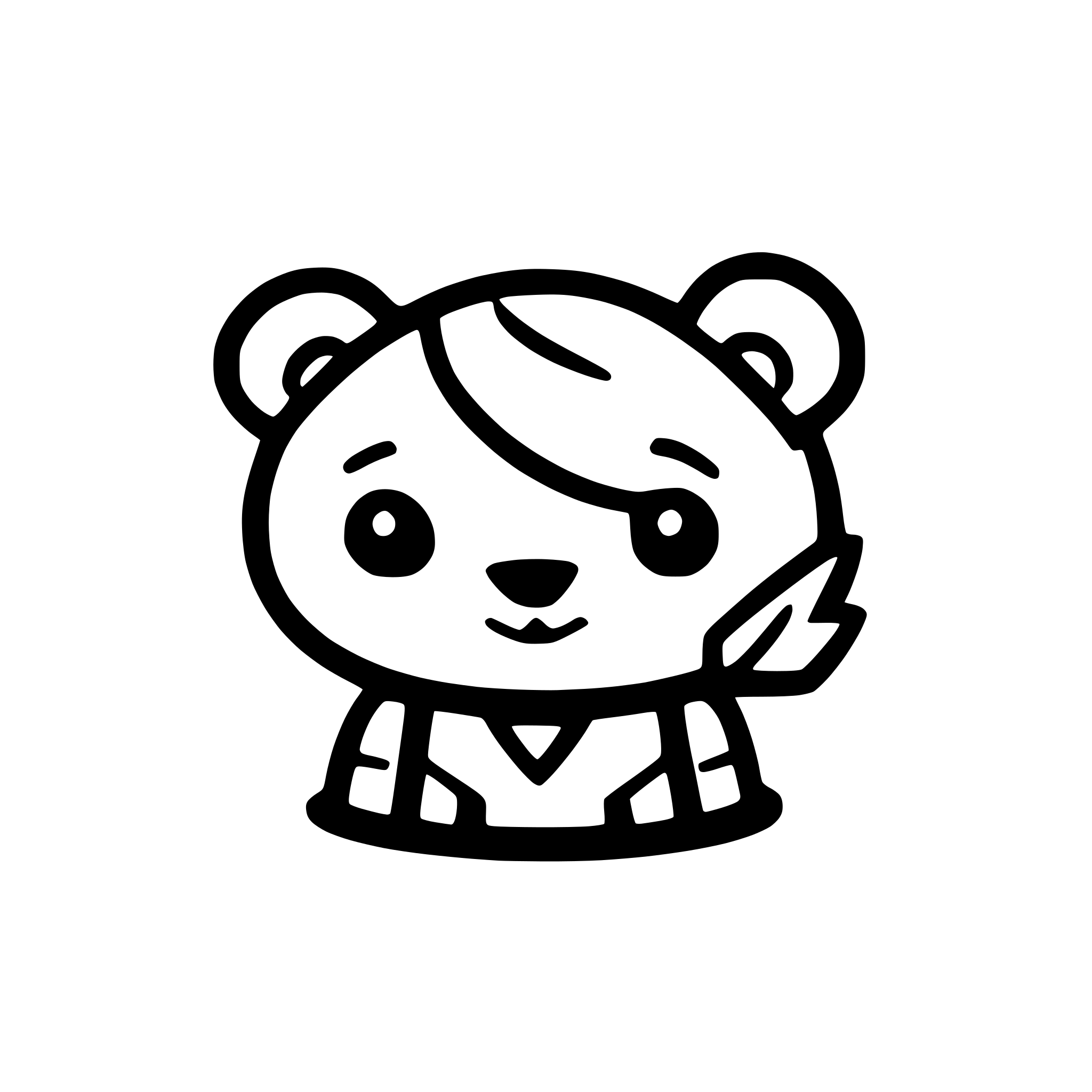 AI-generated SVG of a cute cute cute hello kitty type sanrio fluffy Cinnamoroll inspired cute bear icon inspired by Salesforce's Cody the bear mascot. Just use the bear's head. The theme is Salesforce Guardian, my new app.