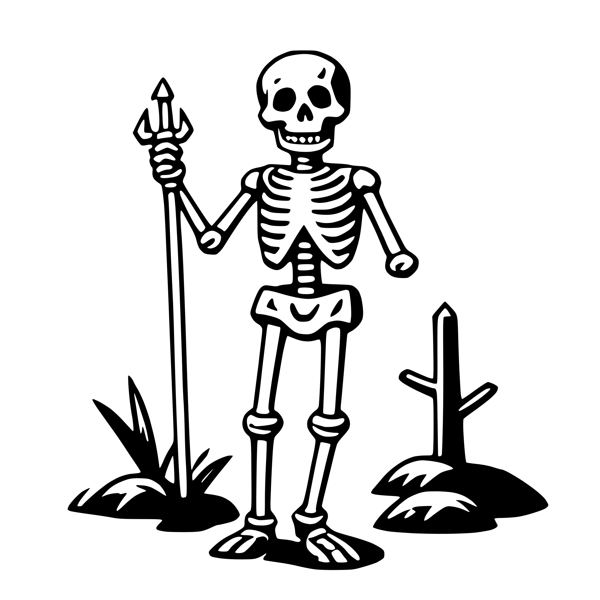 AI-generated SVG of 'skeleton'