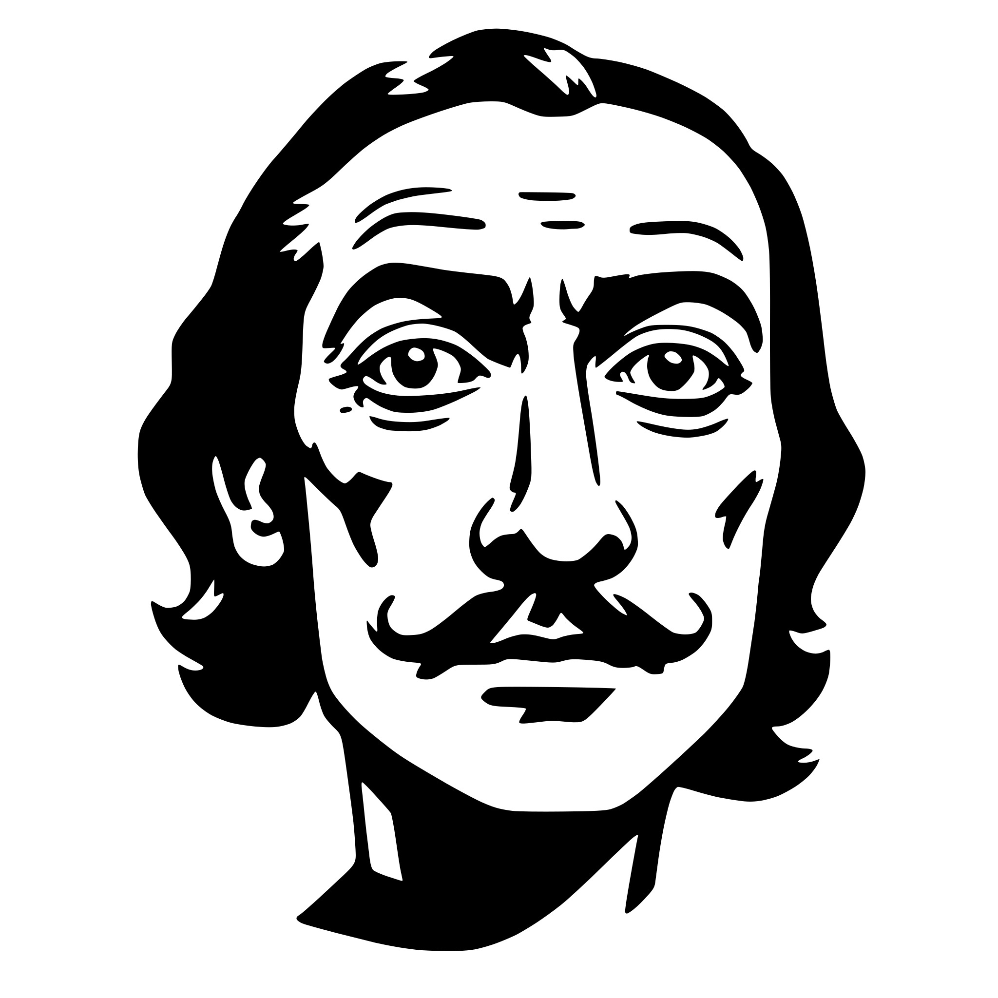 AI-generated SVG of a salvador dali