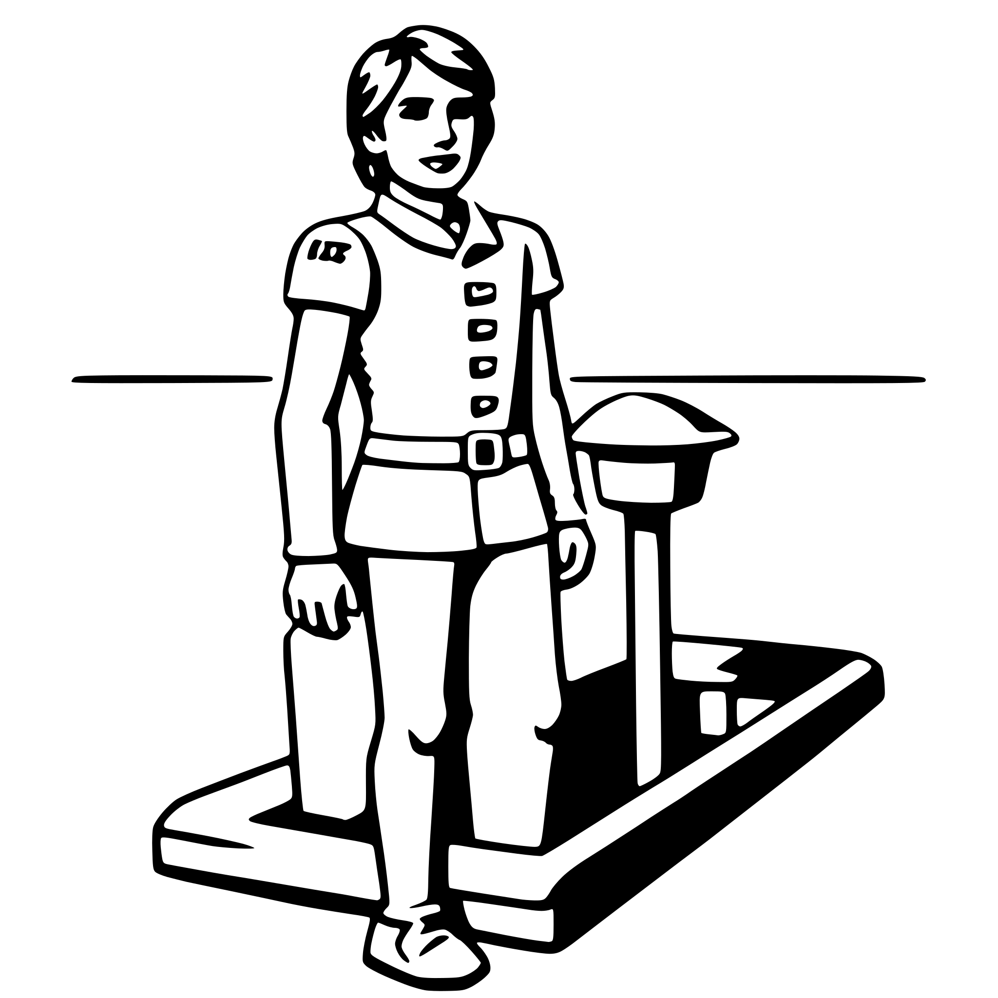 AI-generated SVG of a lifeguard