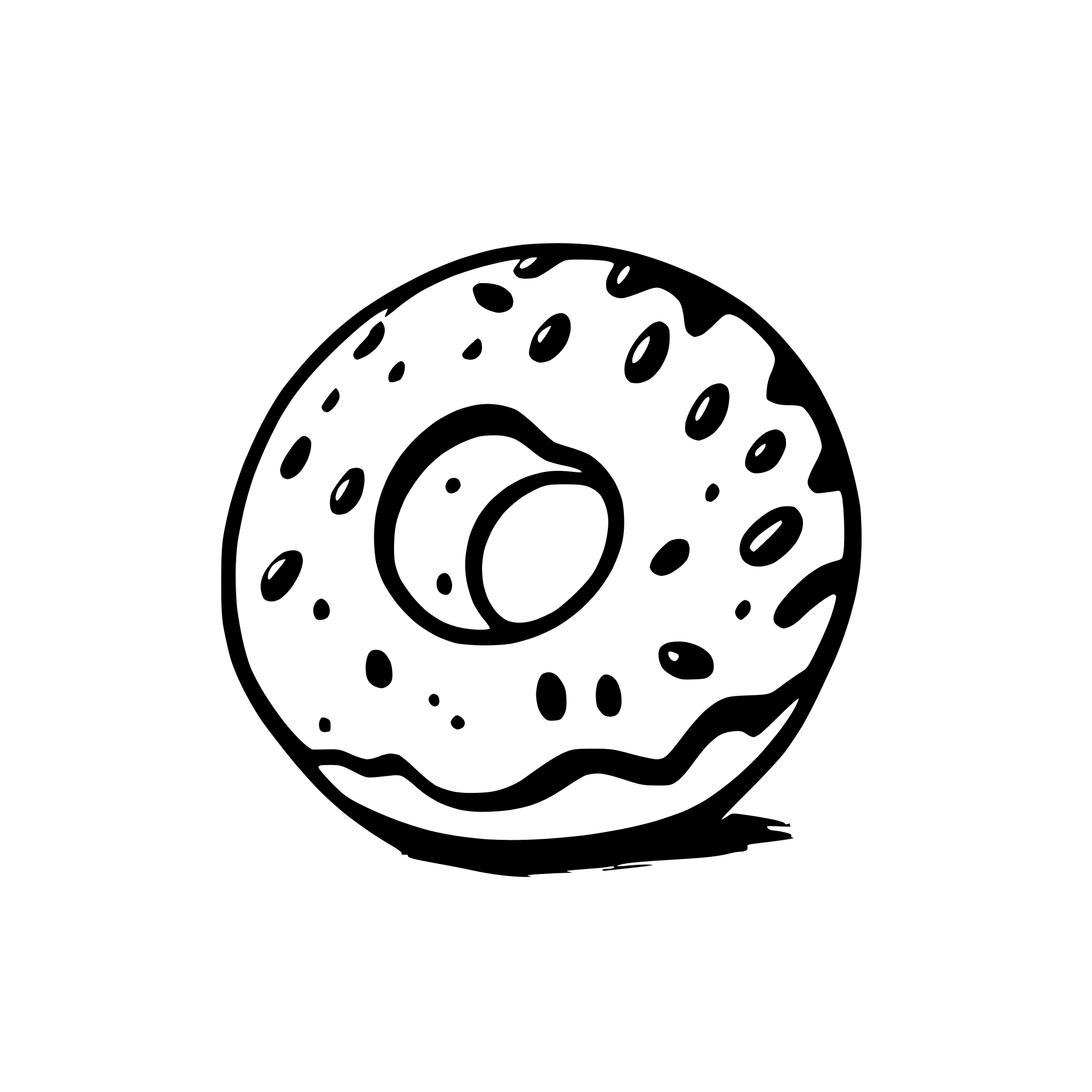 AI-generated SVG of 'donut with sprinkles'