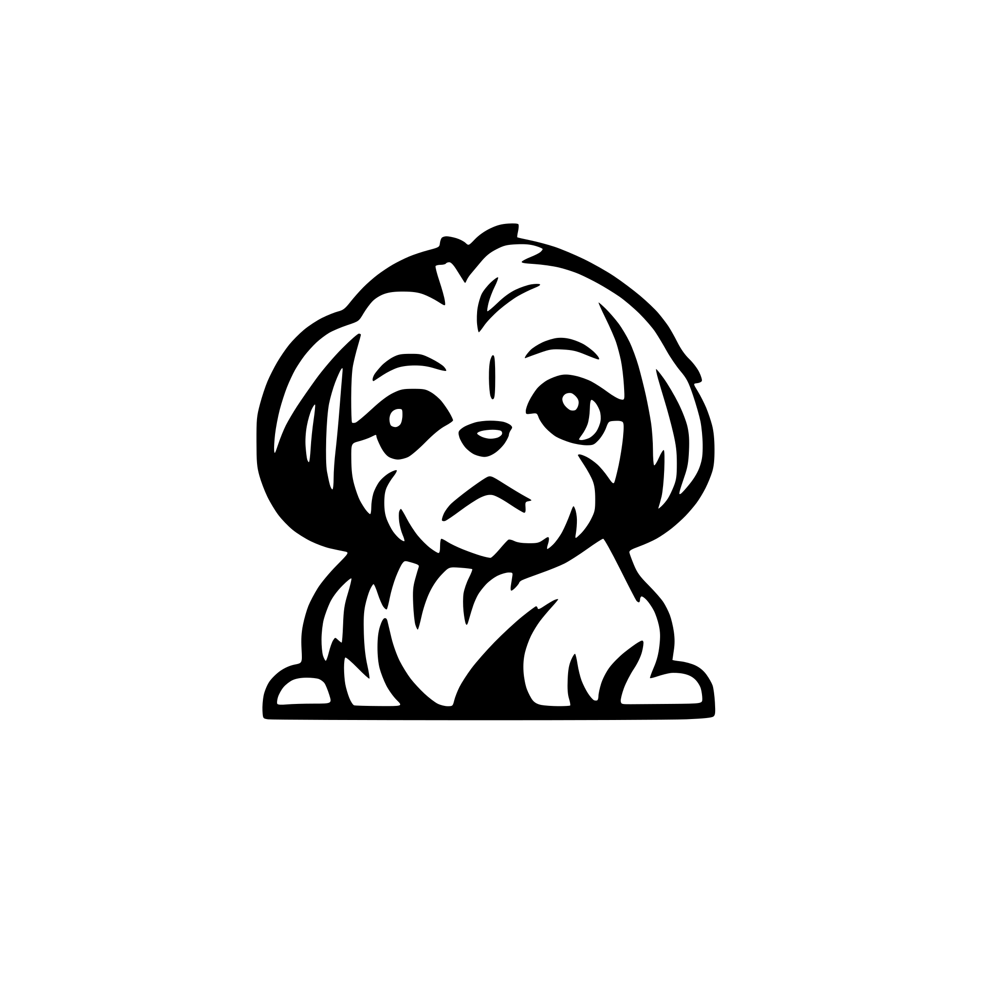 AI-generated SVG of 'shih tzu, sweet puppy'