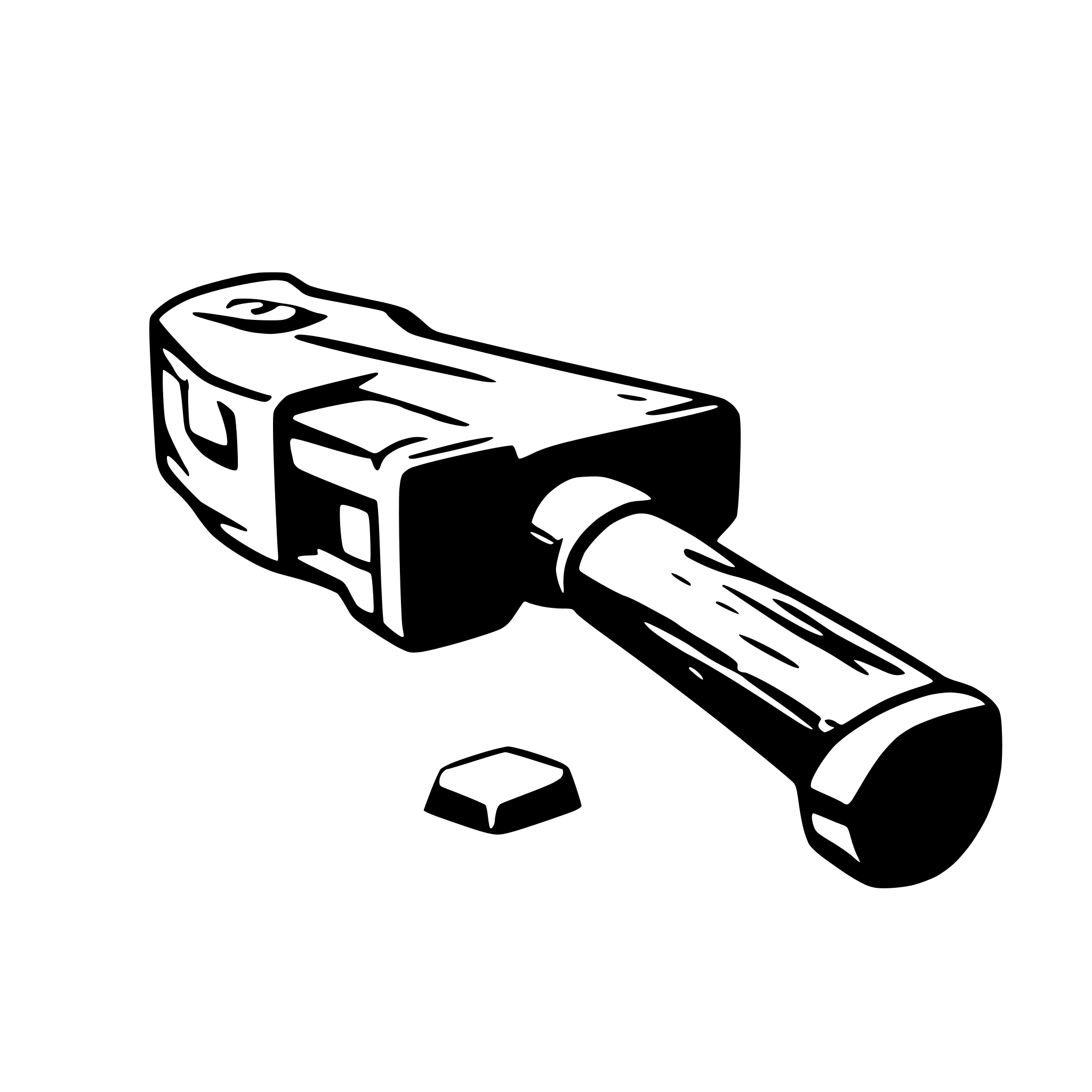 AI-generated SVG of a a modern sledgehammer with a short handle