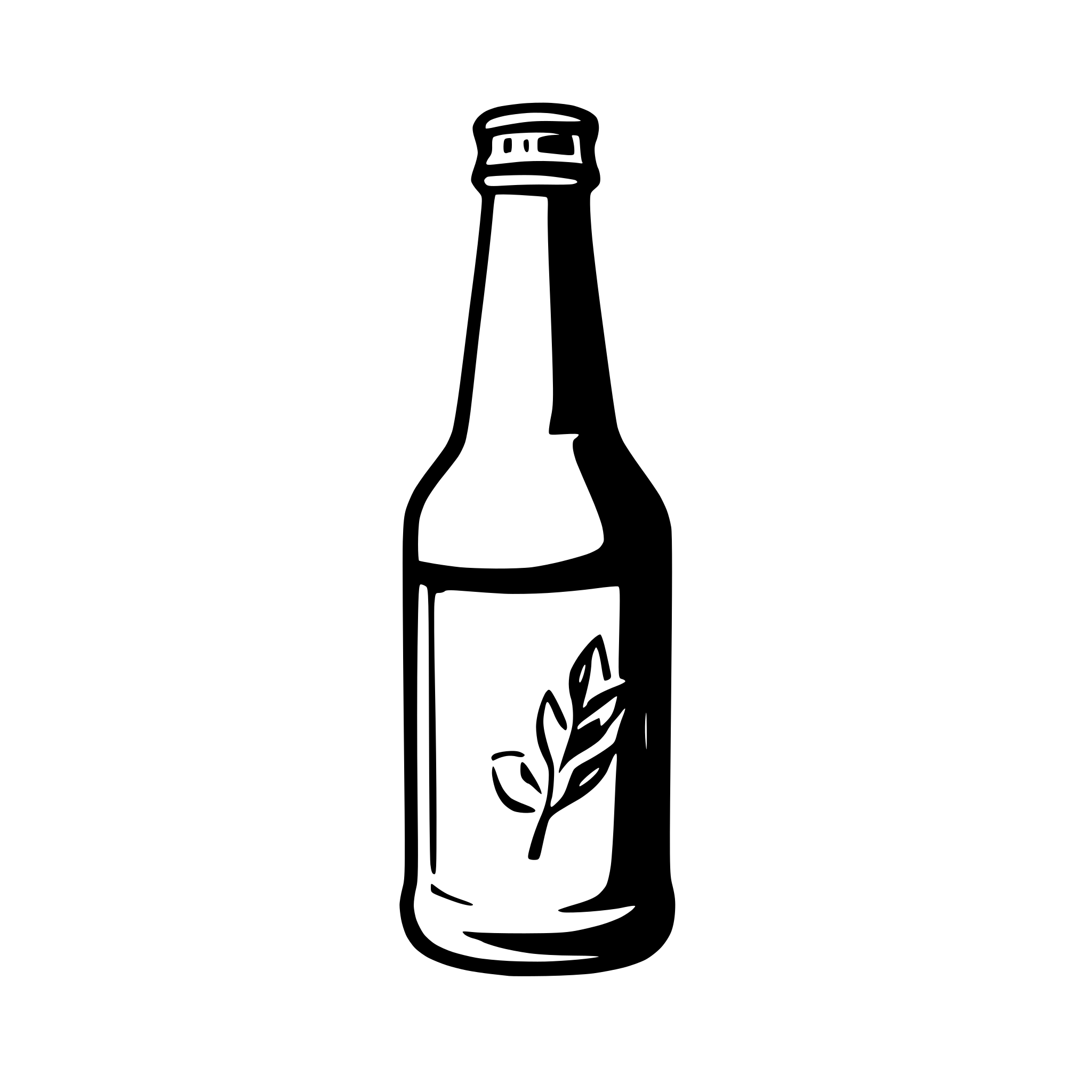 AI-generated SVG of a A very simplistic unbranded beer bottle