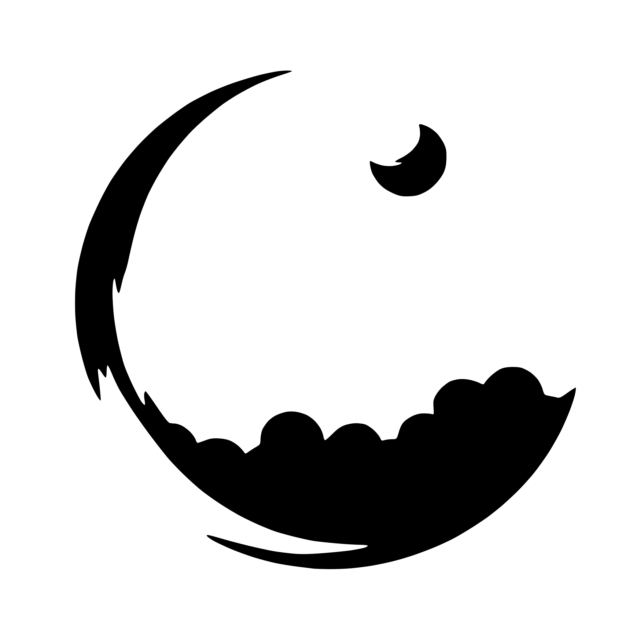 AI-generated SVG of a halfmoon in the sky