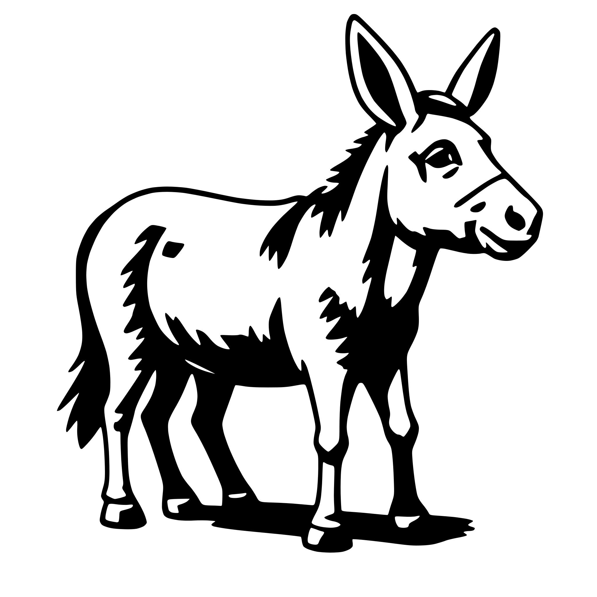 AI-generated SVG of a donkey