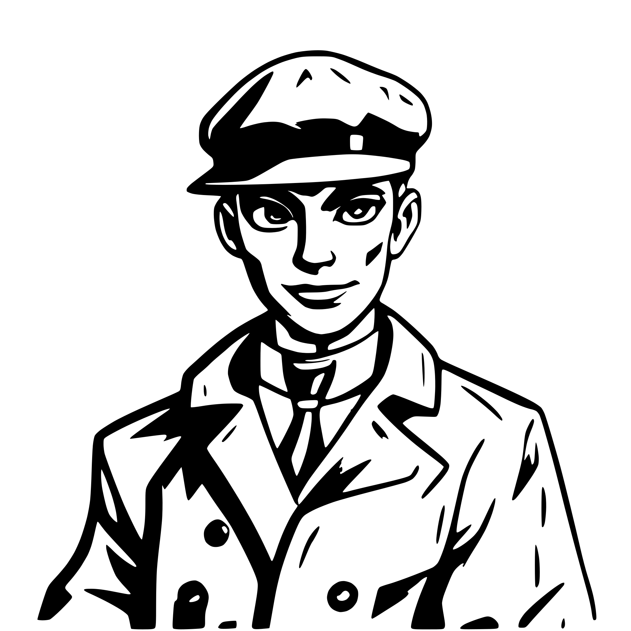 AI-generated SVG of a peaky blinders