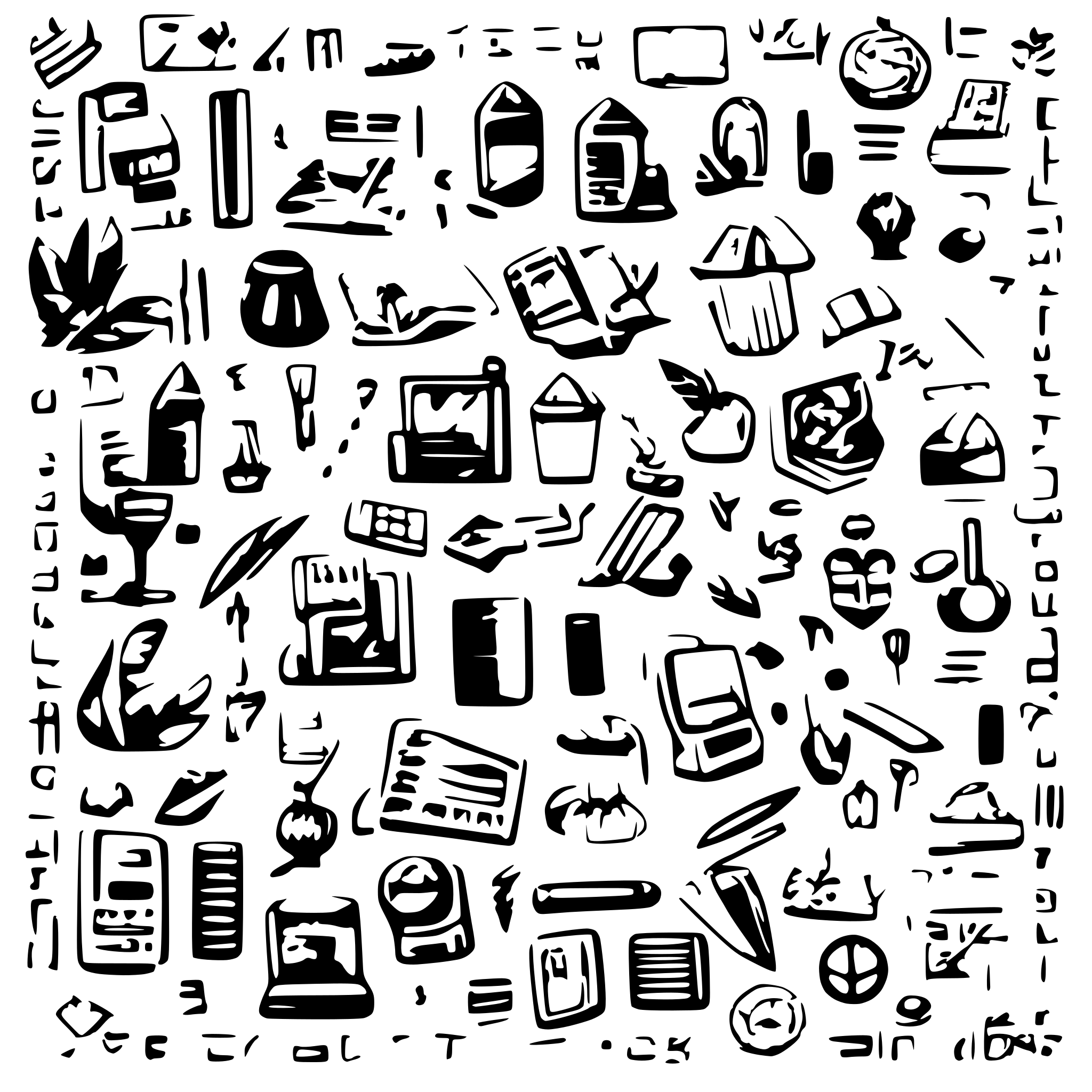 AI-generated SVG of a Random pattern of doodles related to school AI-generated SVG of a Random pattern of doodles related to school