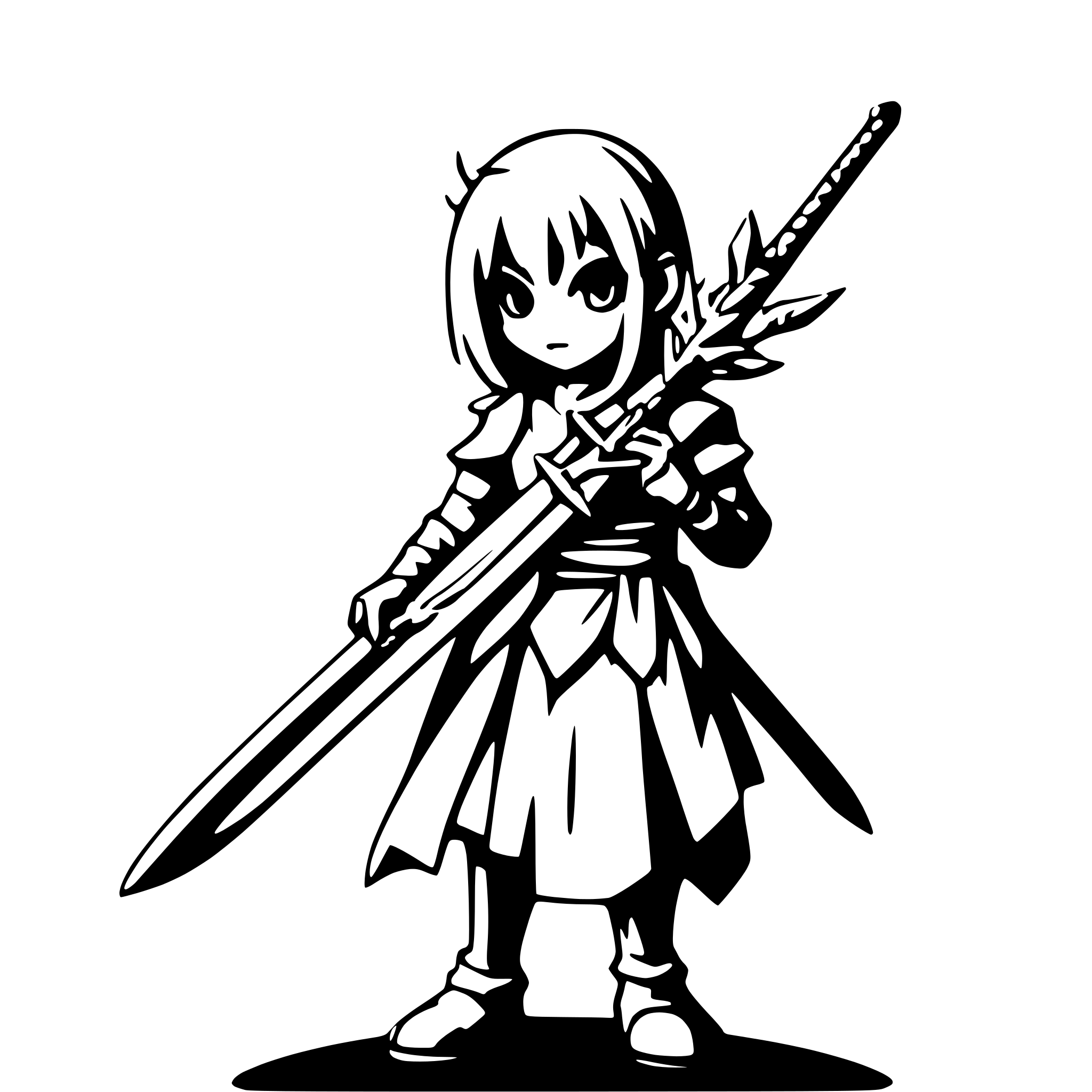 AI-generated SVG of 'dragon wrapped around sword'
